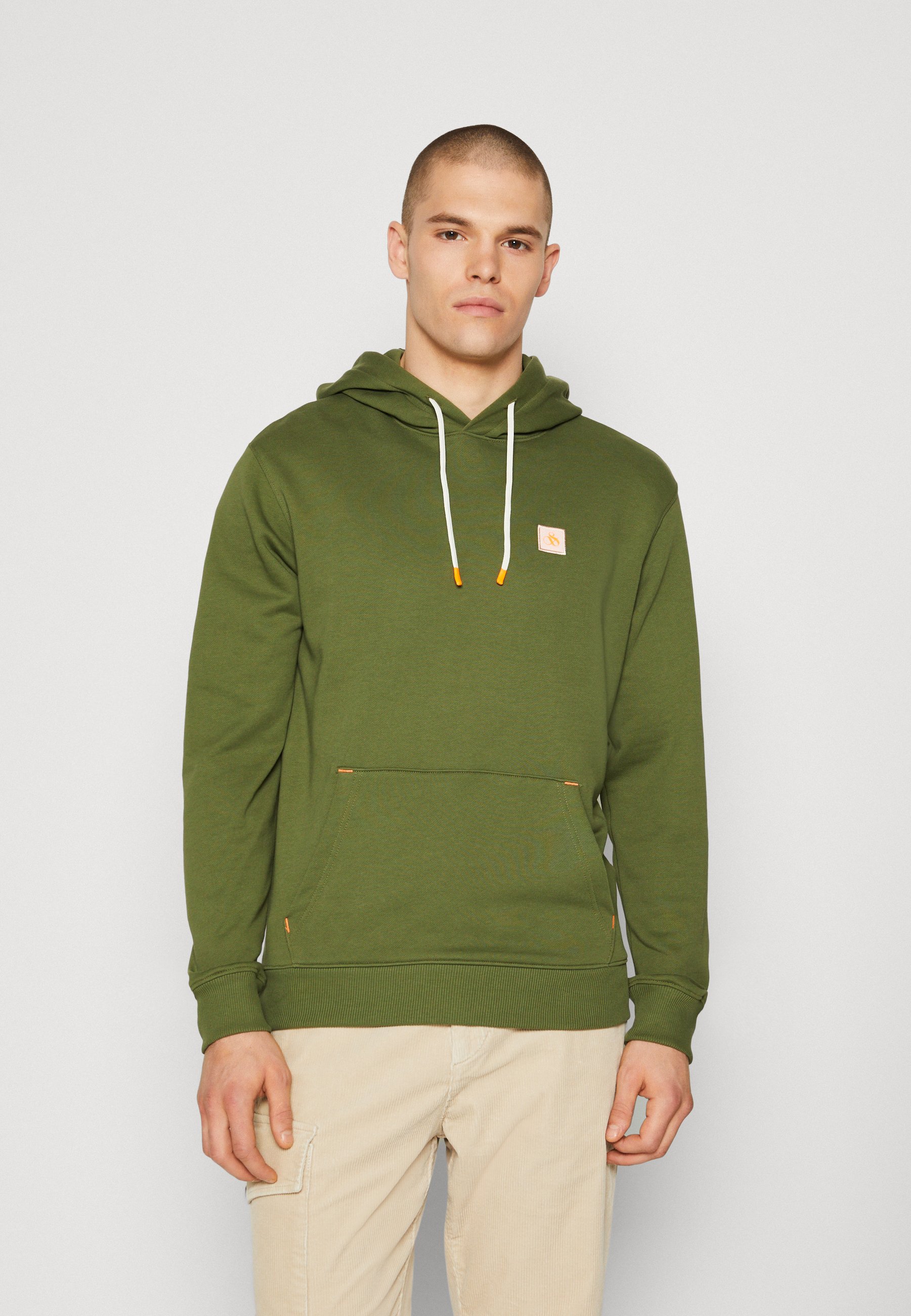 Scotch & Soda REGULAR FIT ESSENTIAL BADGE HOODIE - Hoodie - khaki