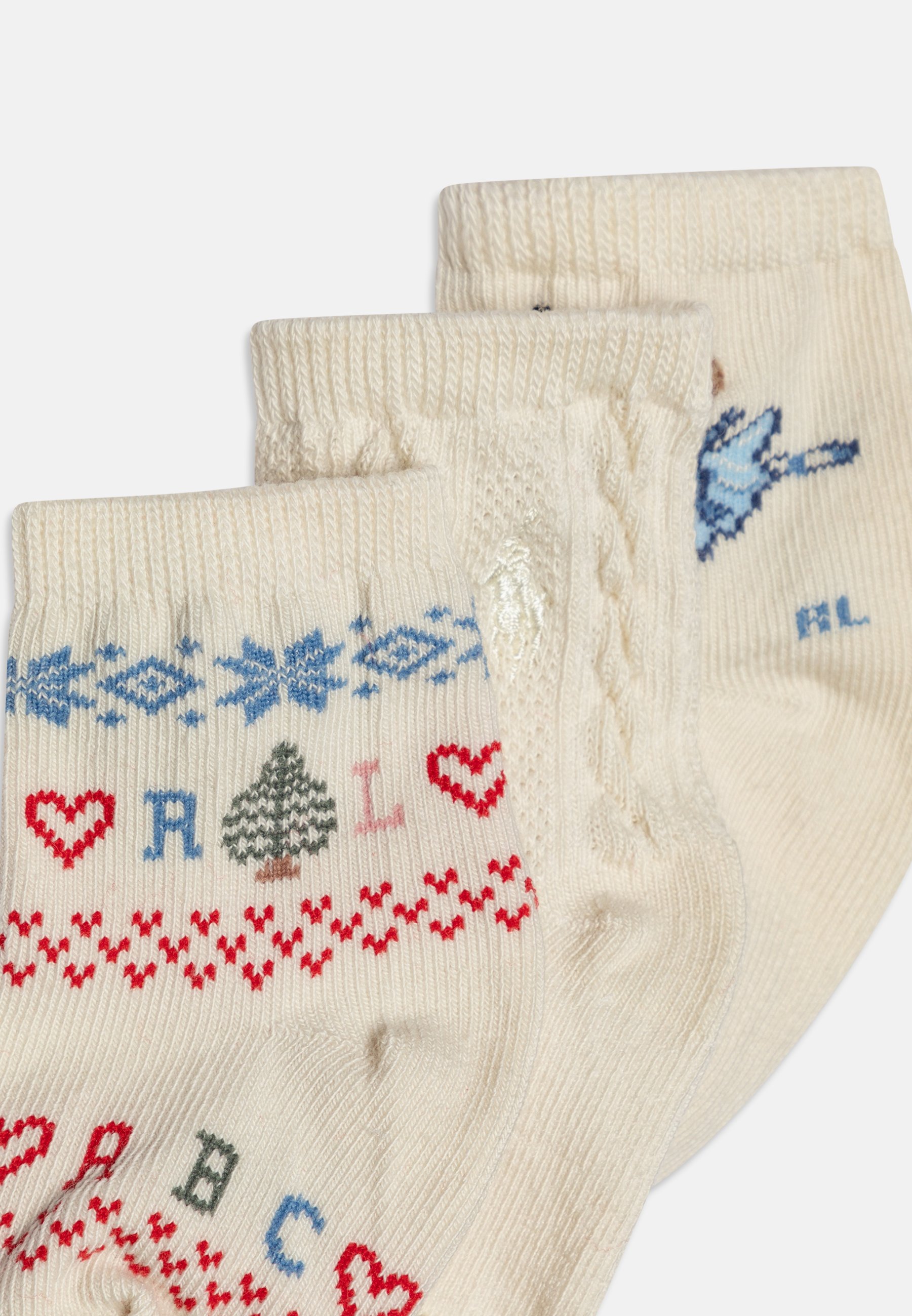 Polo Ralph Lauren BABY NUTCRACKE CREW UNISEX 3 PACK - Socks - multi-coloured