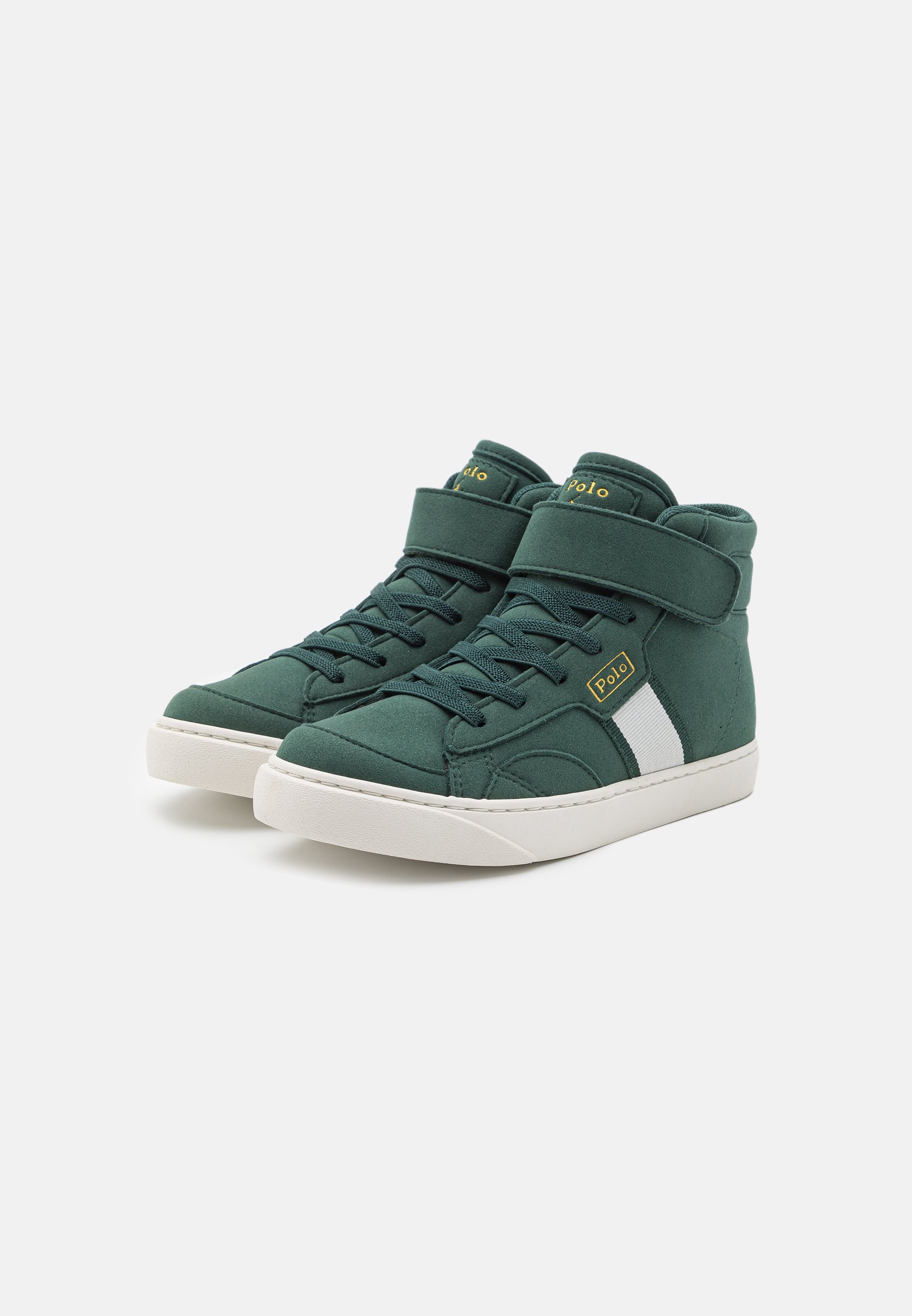 Polo Ralph Lauren COURT PS UNISEX - High-top trainers - green/cream/gold/dark green