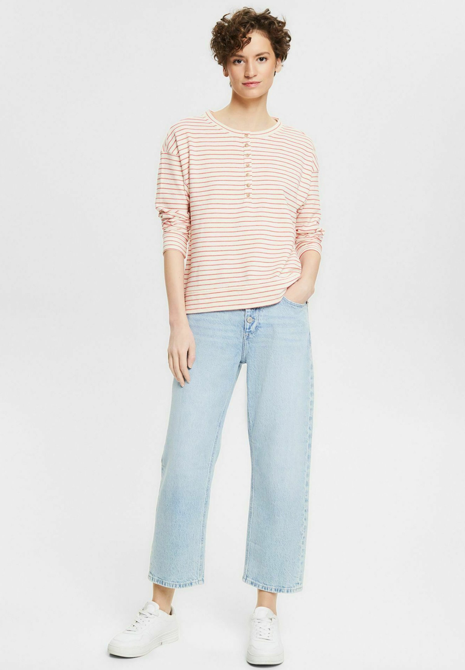 Esprit LONGSLEEVE - Long sleeved top - coral/salmon