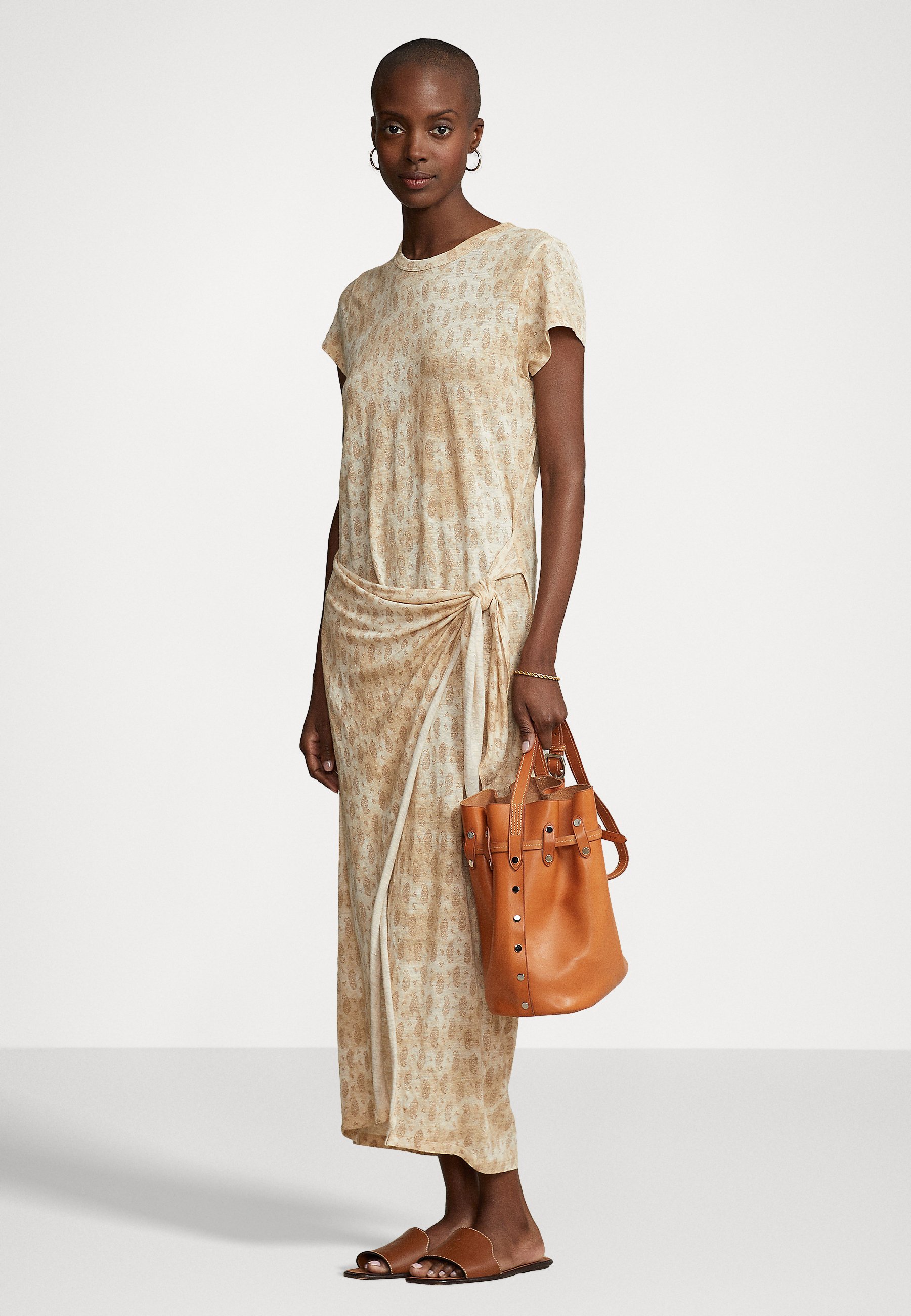 Polo Ralph Lauren SHORT SLEEVE DAY DRESS - Jersey dress - tan