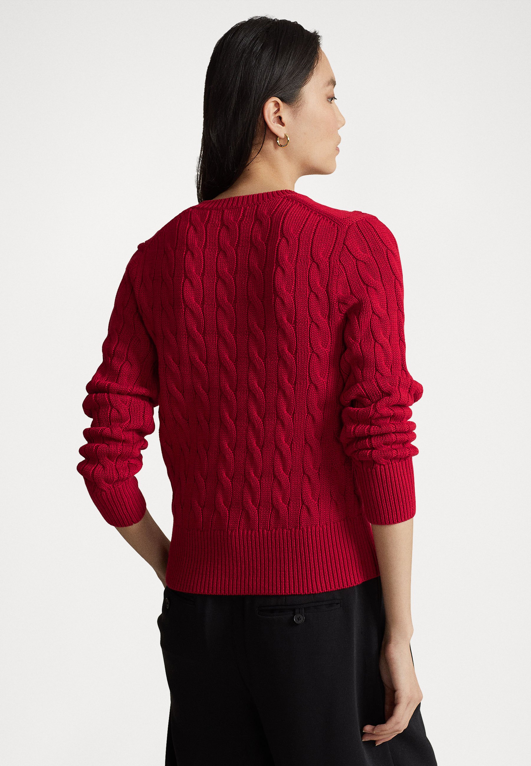 Polo Ralph Lauren LONG SLEEVE CARDIGAN - Cardigan - red
