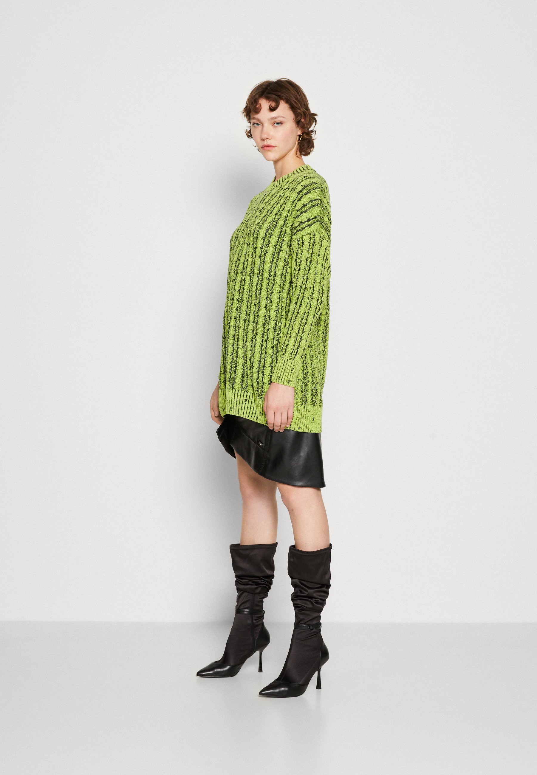Diesel M-PANTESSE - Jumper dress - yellow/neon yellow