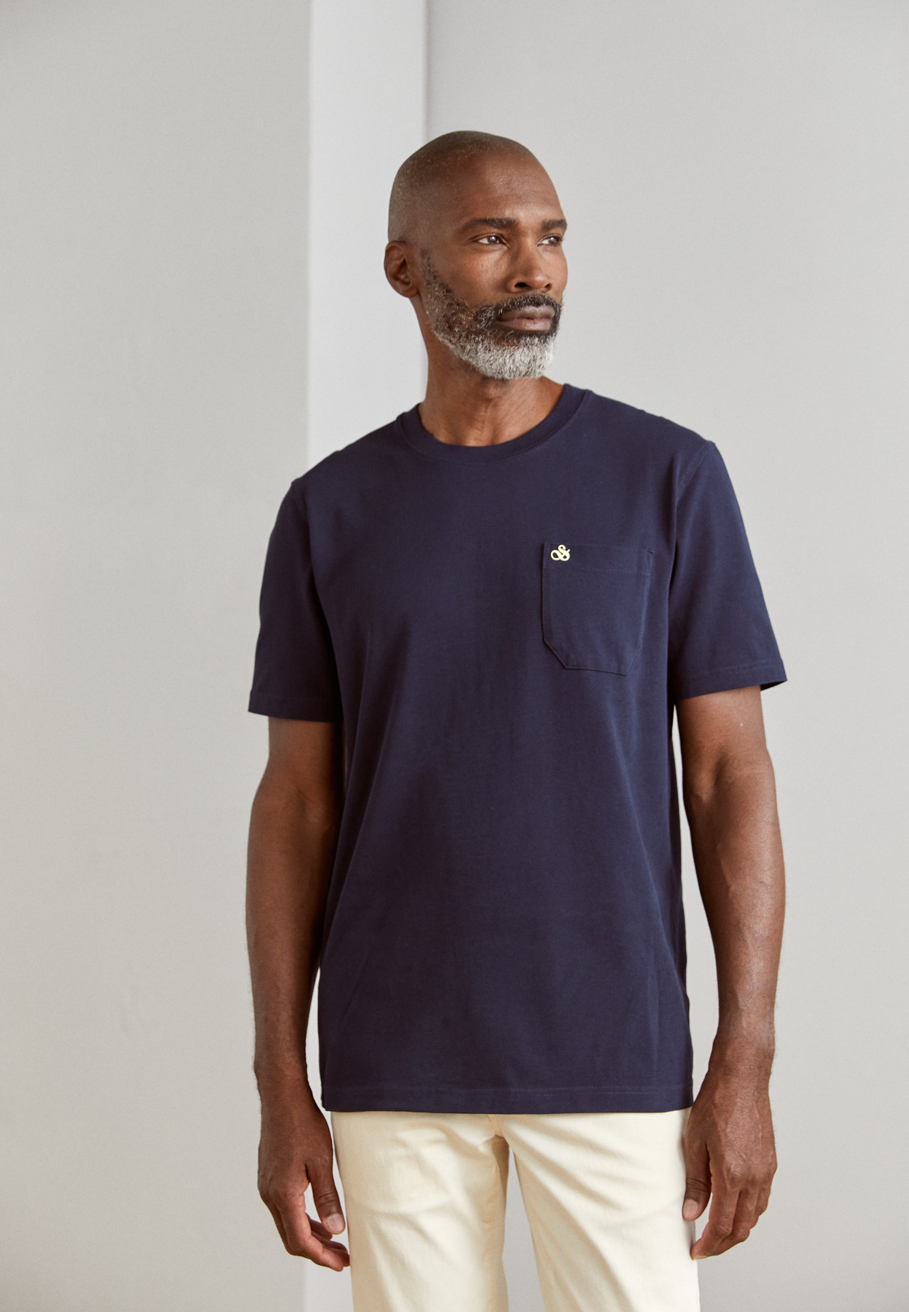 Scotch & Soda CHEST POCKET  - Basic T-shirt - night/dark blue