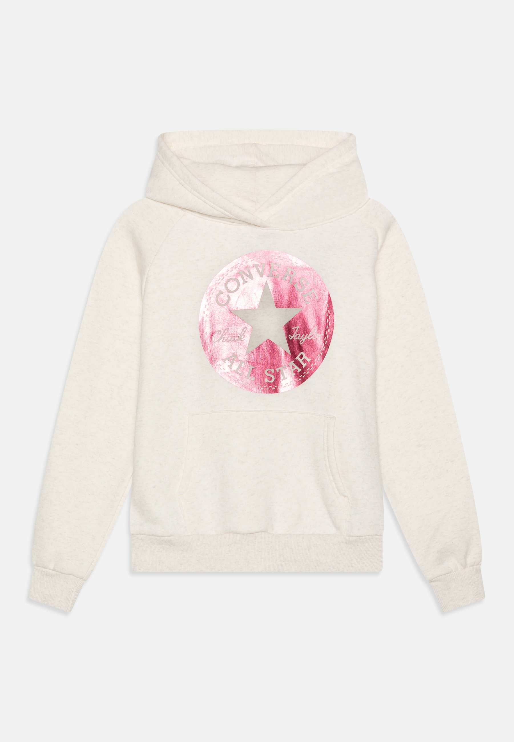 Converse CHUCK PATCH SHINE HOODIE - Hoodie - natural ivory heather/off-white