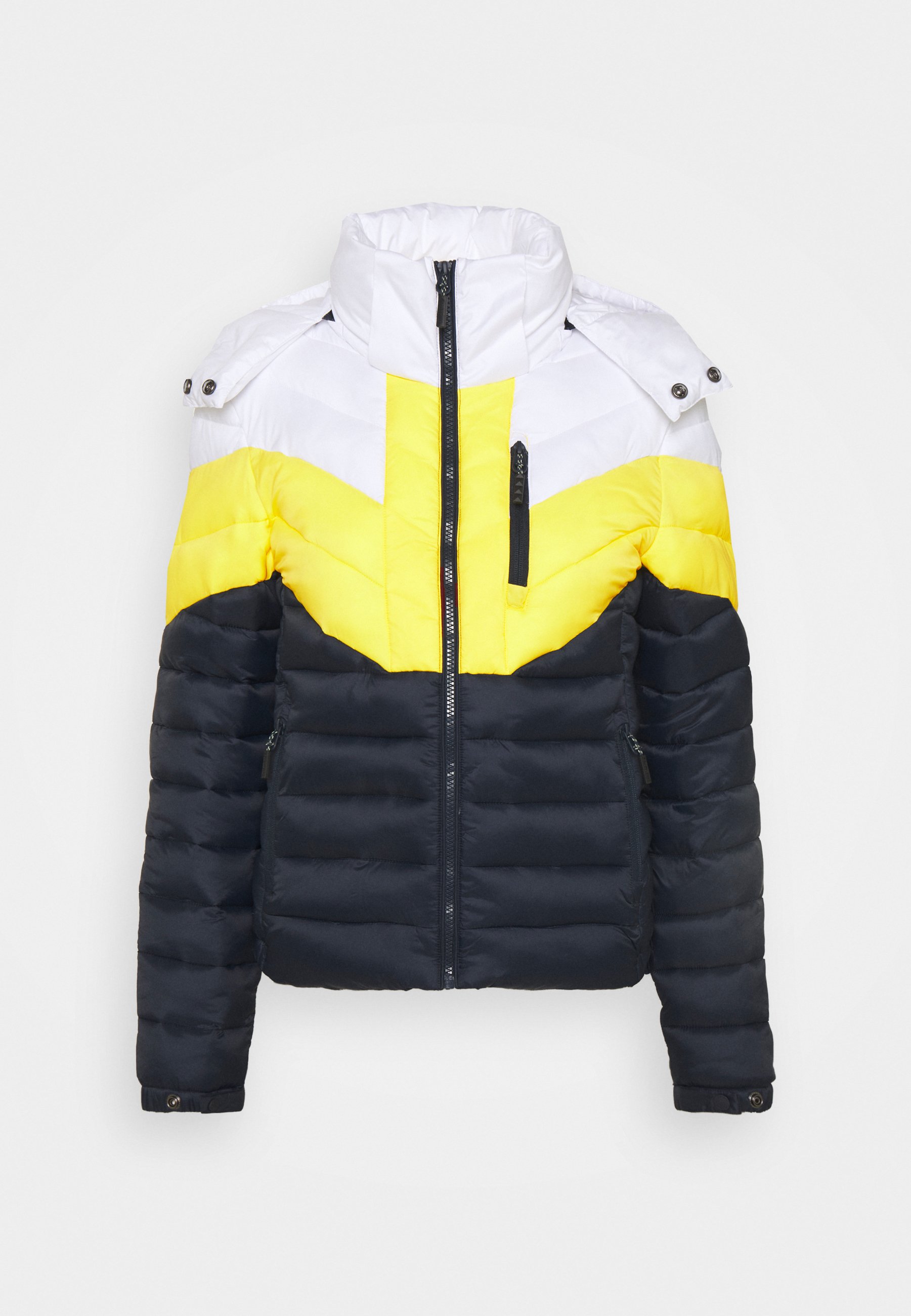 Superdry COLOUR BLOCK FUJI - Winter jacket - yellow/navy/yellow
