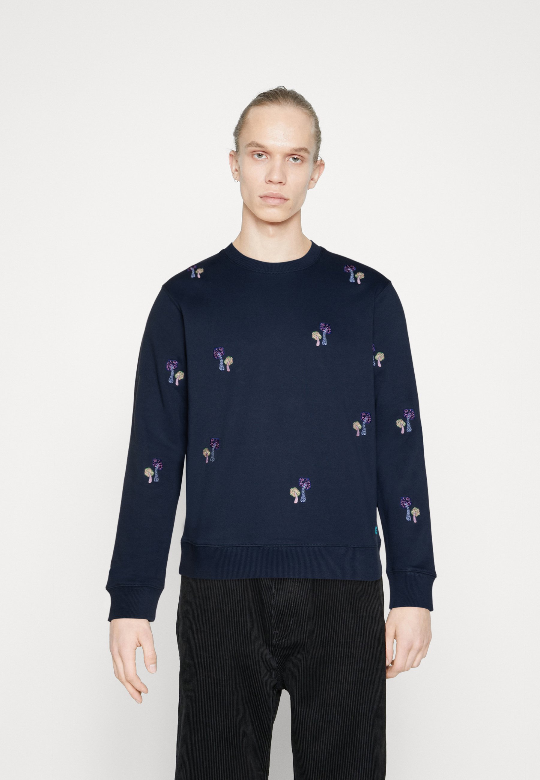 Scotch & Soda ALLOVER EMBROIDERED - Sweatshirt - steel/dark blue