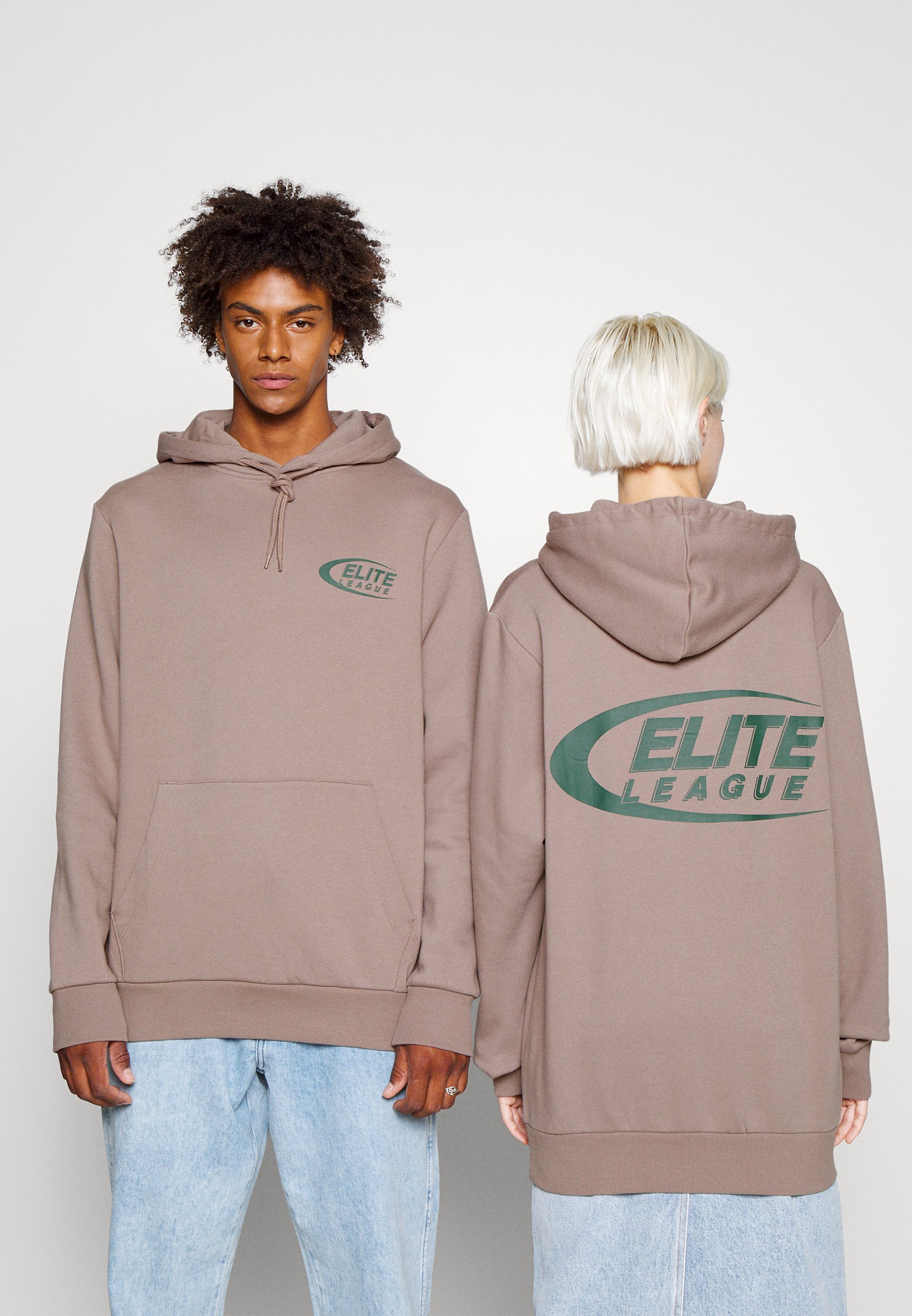Jack &Jones JORELITE HOOD UNISEX - Hoodie - fungi/beige