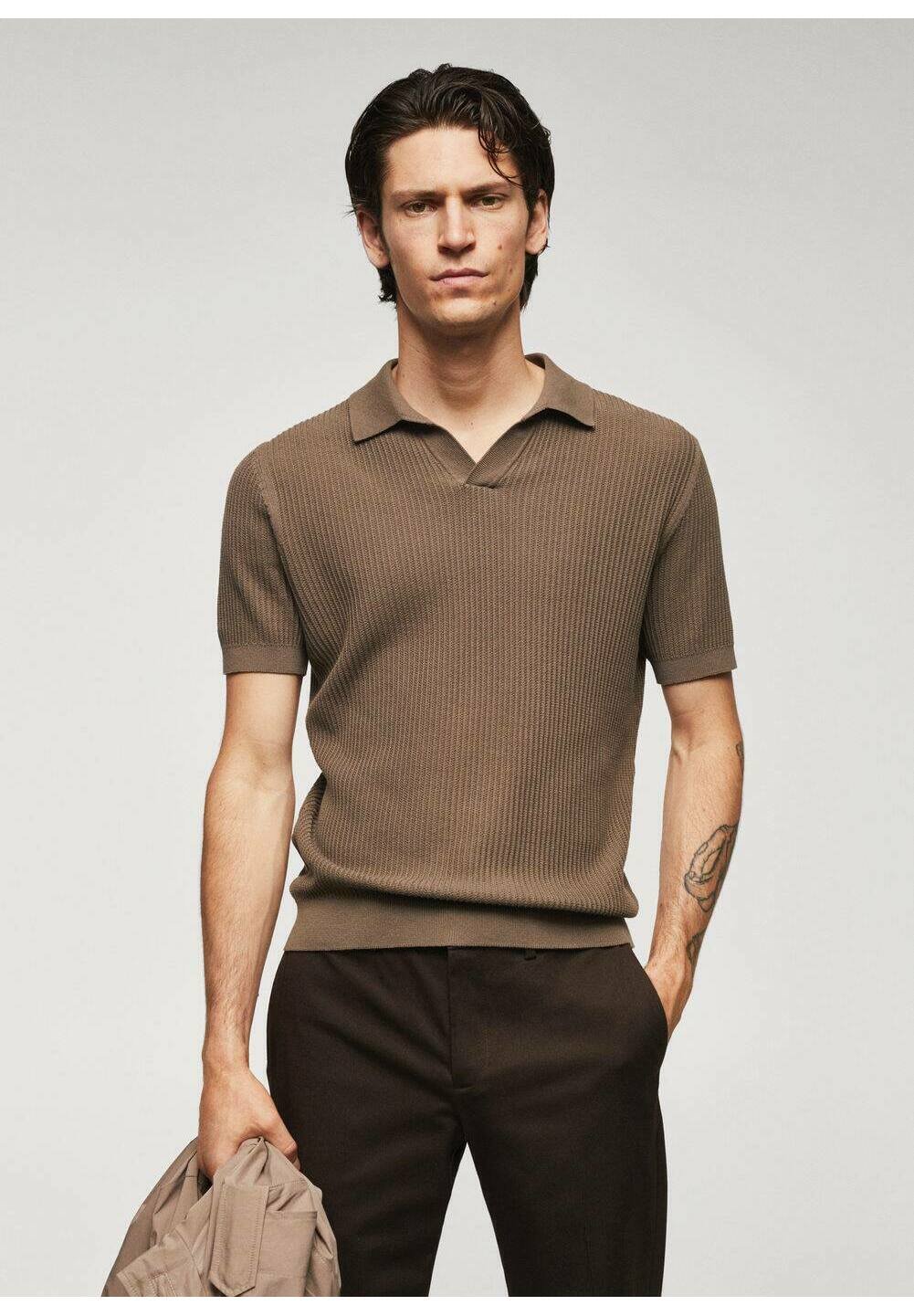 Mango FLUID - Polo shirt - middenbruin/brown