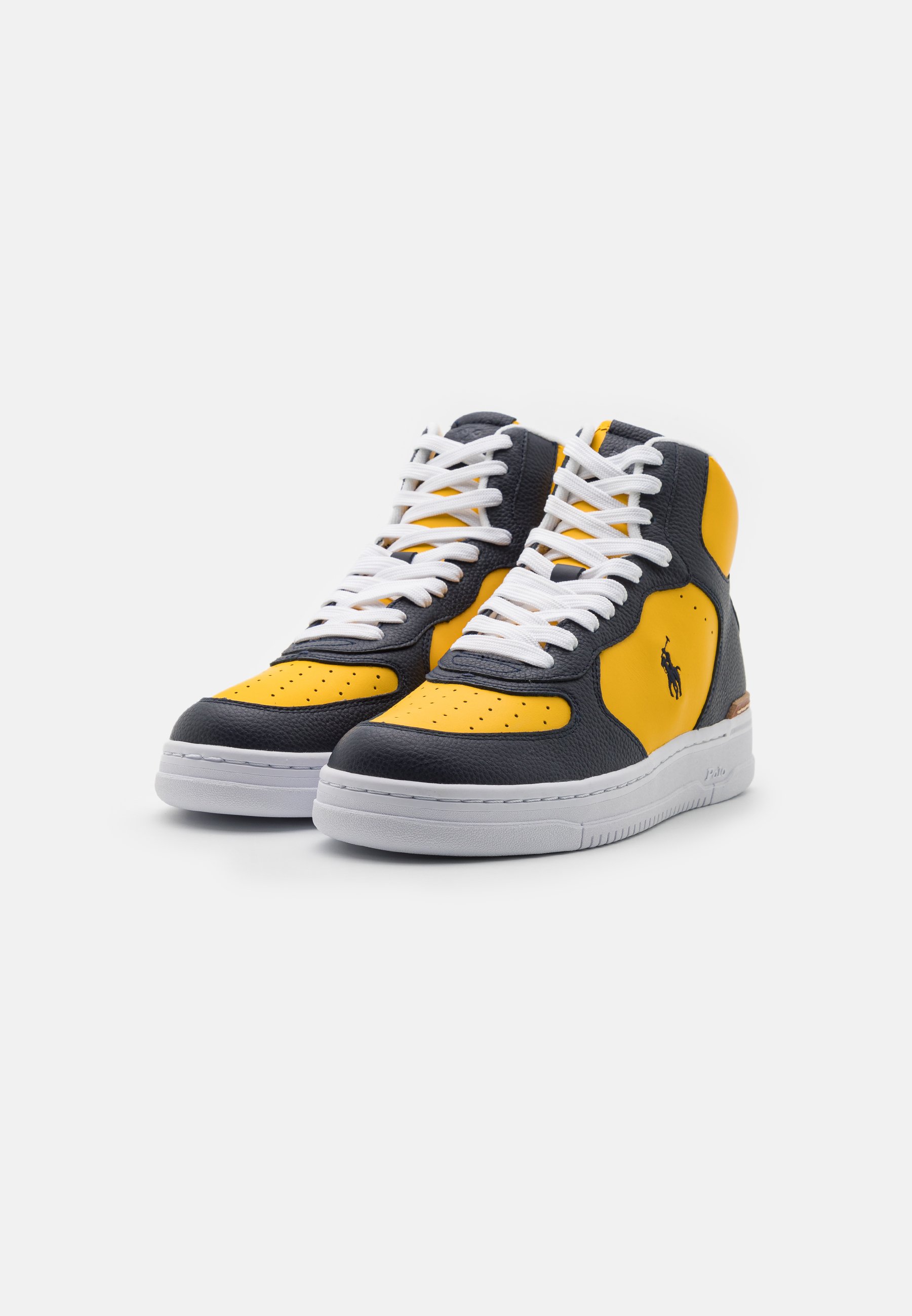 Polo Ralph Lauren MASTERS MID LACE UNISEX - High-top trainers - navy/gold/dark blue