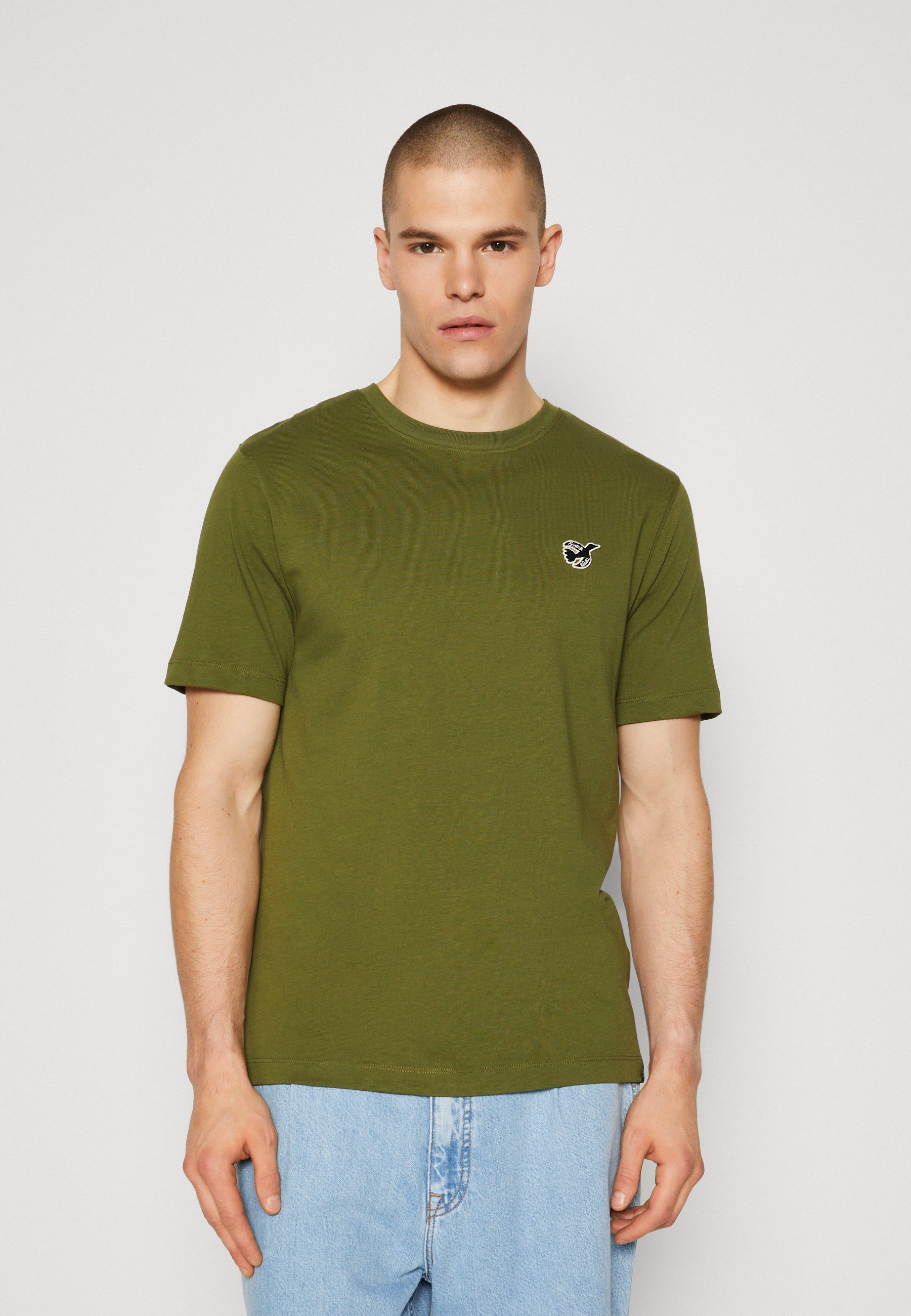 Scotch & Soda REGULAR FIT FREE SPIRIT BIRD - Basic T-shirt - army/khaki