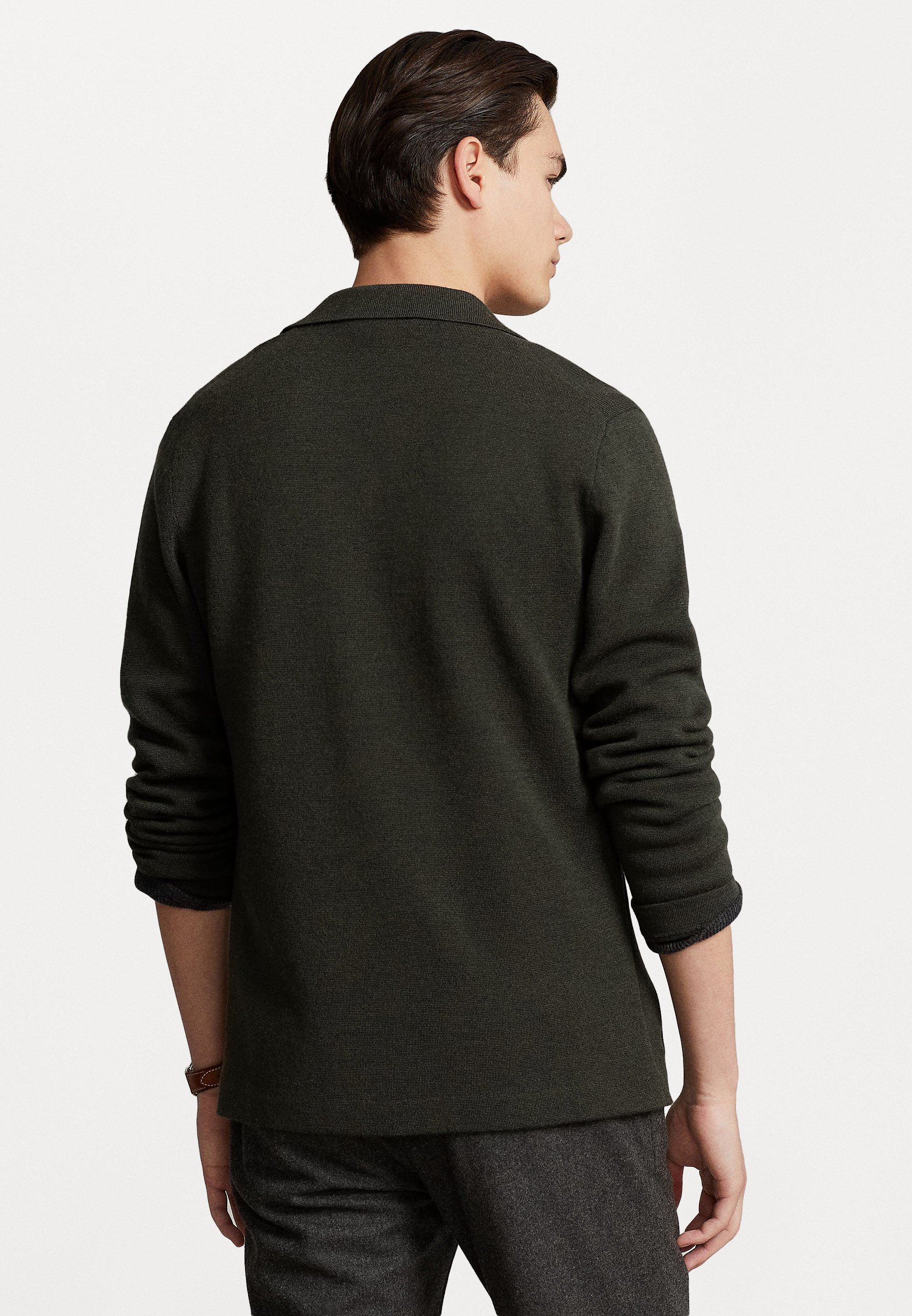 Polo Ralph Lauren LONG SLEEVE  - Shirt - olive heather/olive