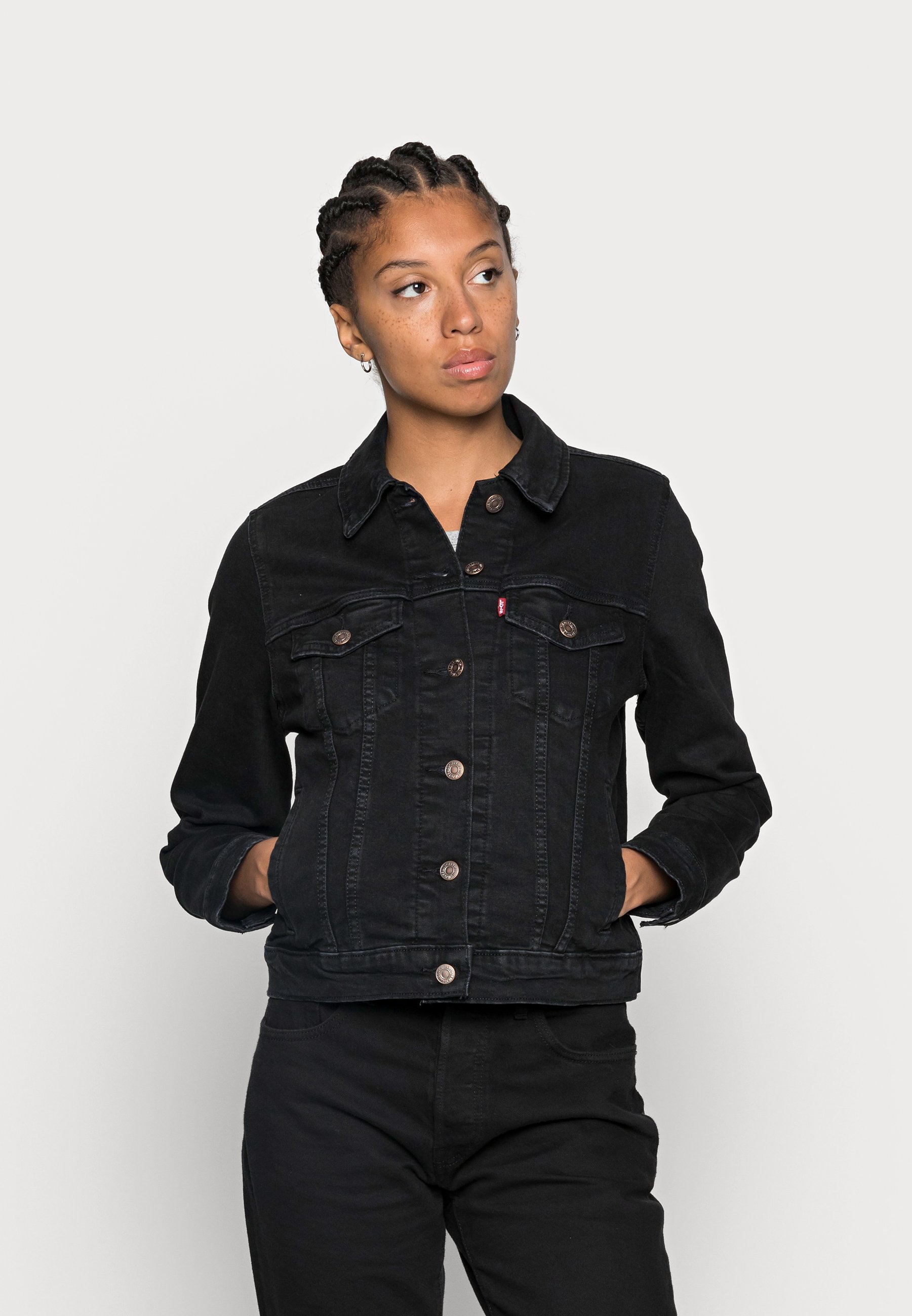 Levi's® ORIGINAL TRUCKER - Denim jacket - black/black denim