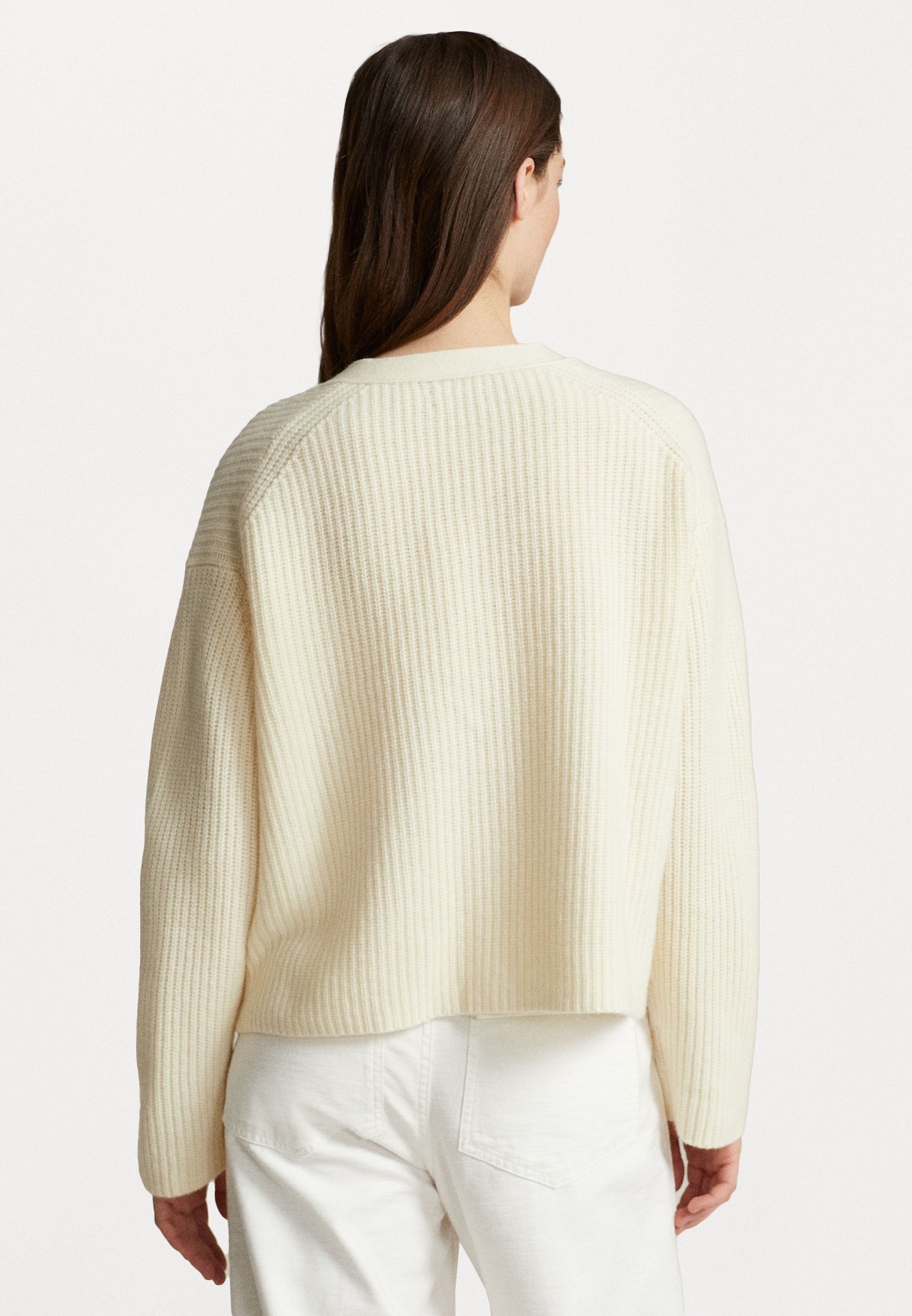 Polo Ralph Lauren LONG SLEEVE - Cardigan - authentic cream/off-white