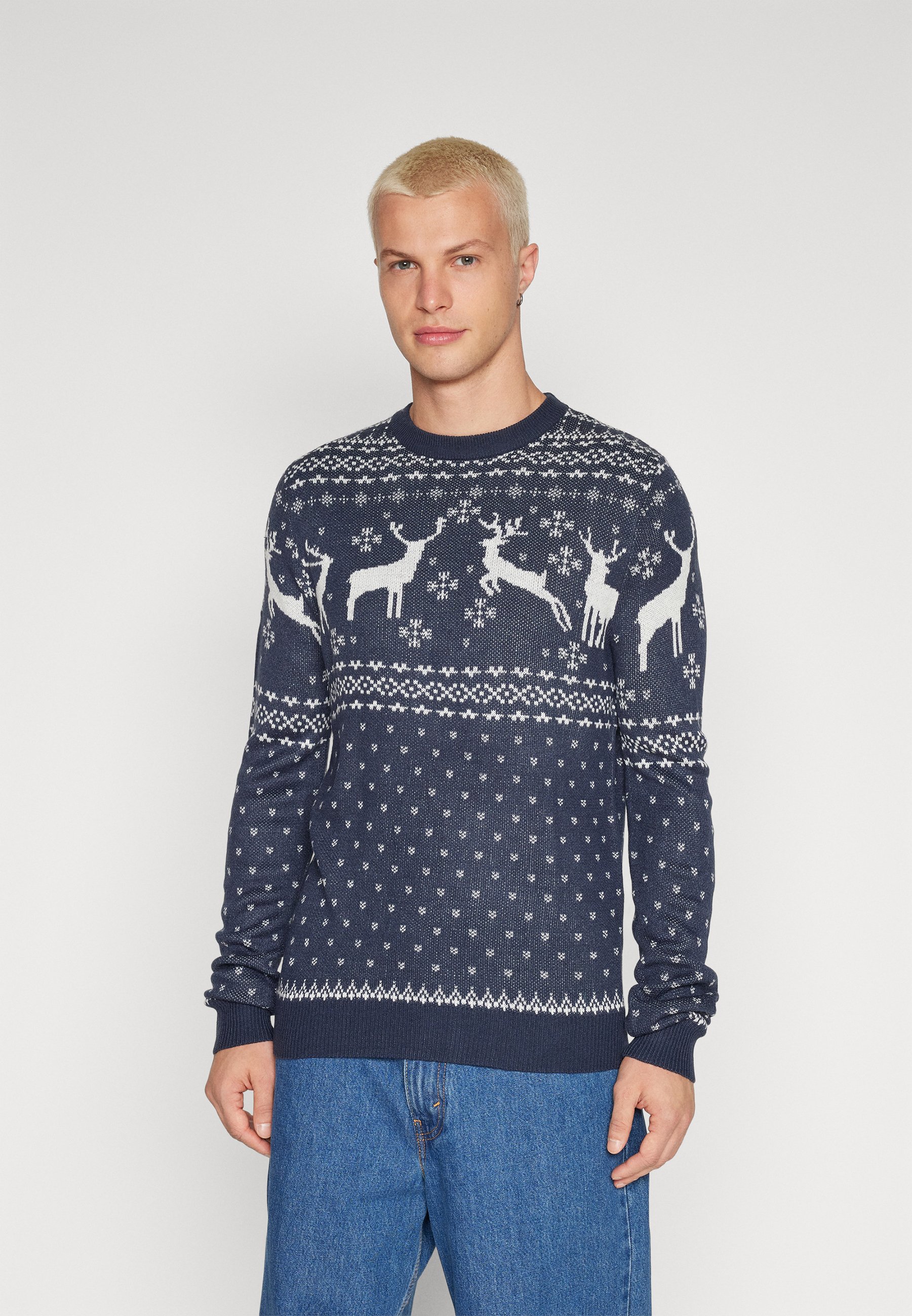 Jack &Jones JORHOLLY CREW NECK - Jumper - sky captain/dark blue