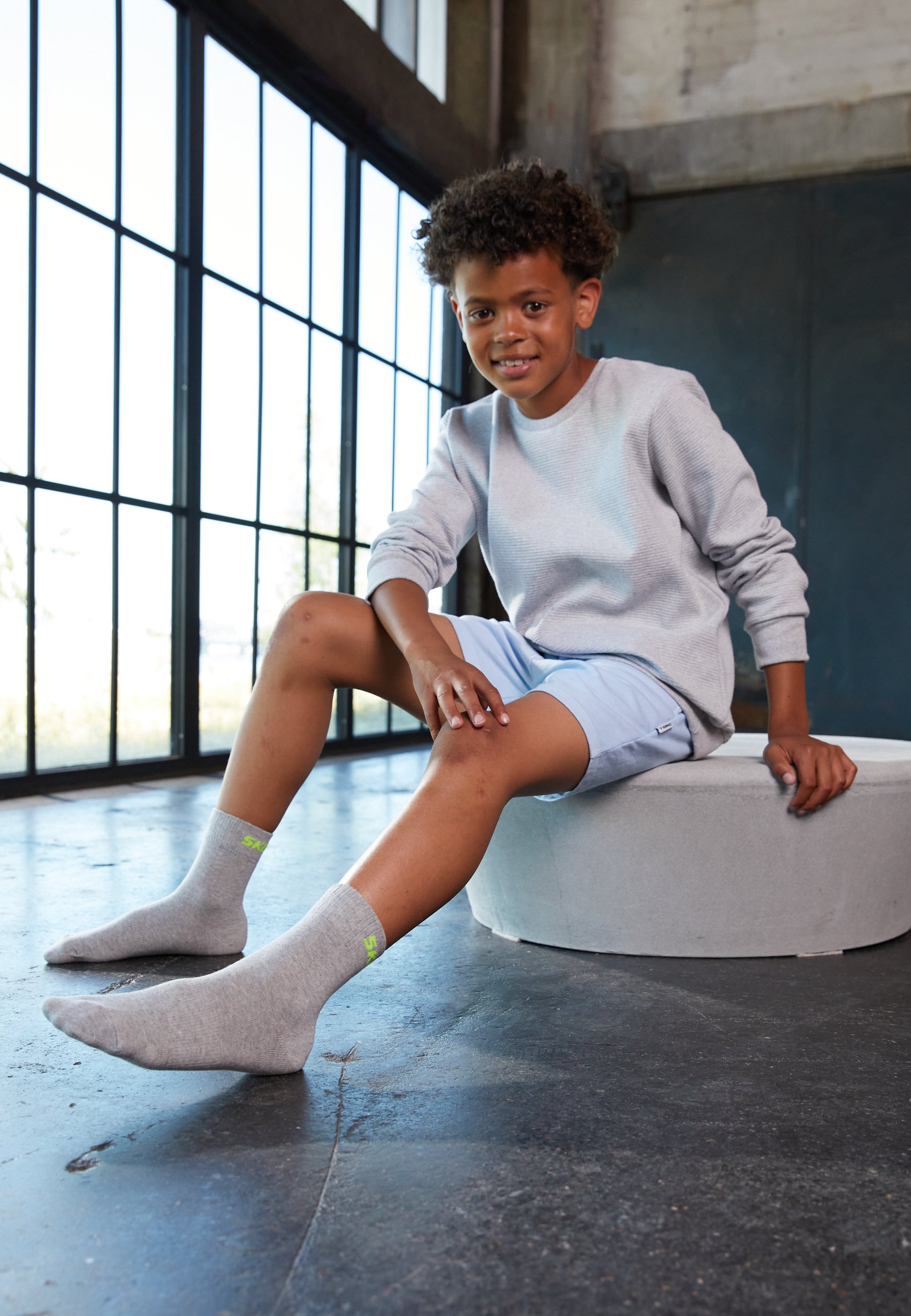Skechers ONLINE GIRLS VENTILATION SOCKS 6 PACK - Socks - fog melange/grey
