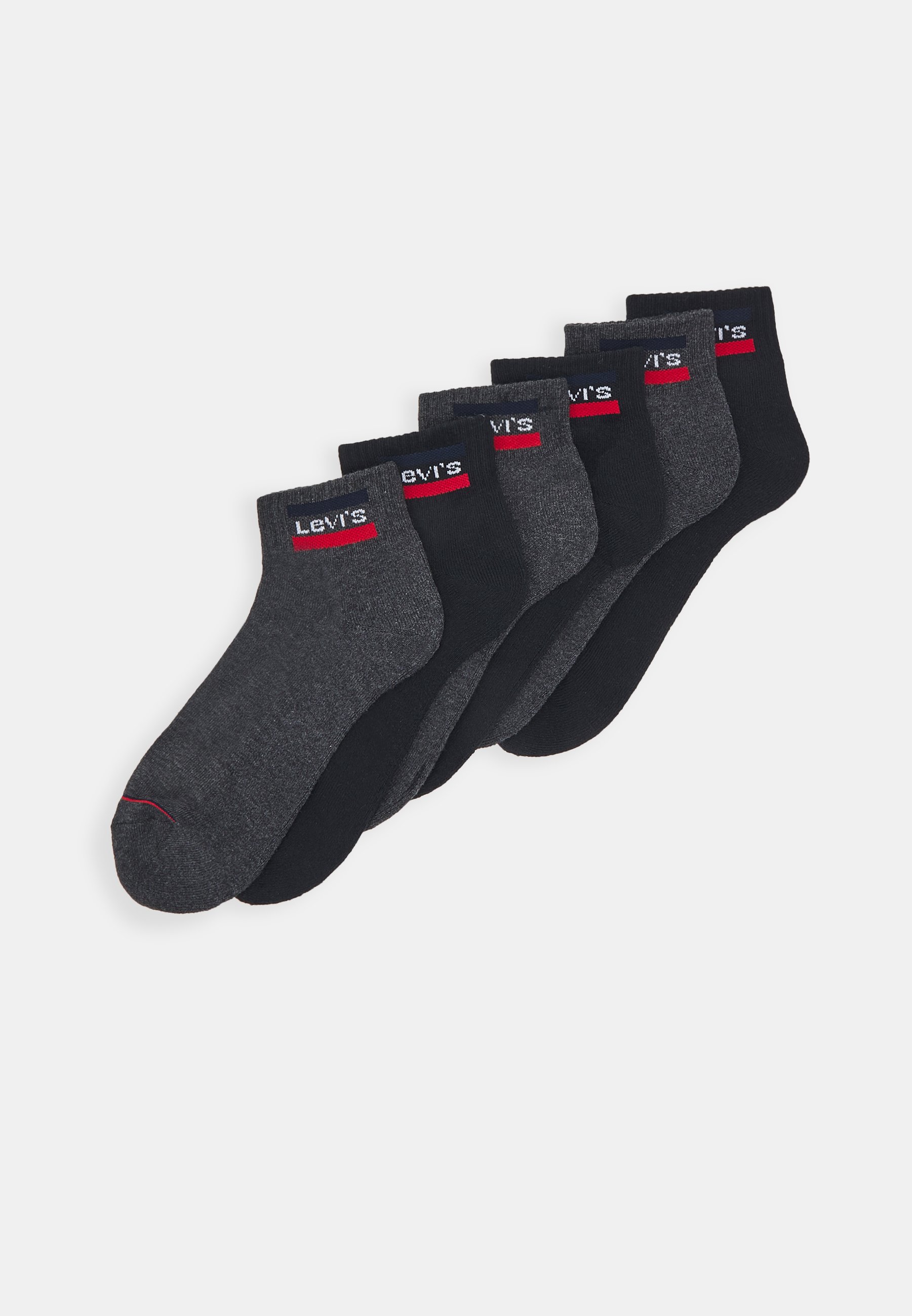 Levi's® LEVIS MID CUT ECOM 6 PACK - Socks - mid grey/black/grey