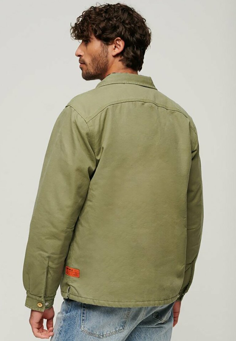 Superdry SURPLUS ZIP THROUGH - Summer jacket - olivine green/green