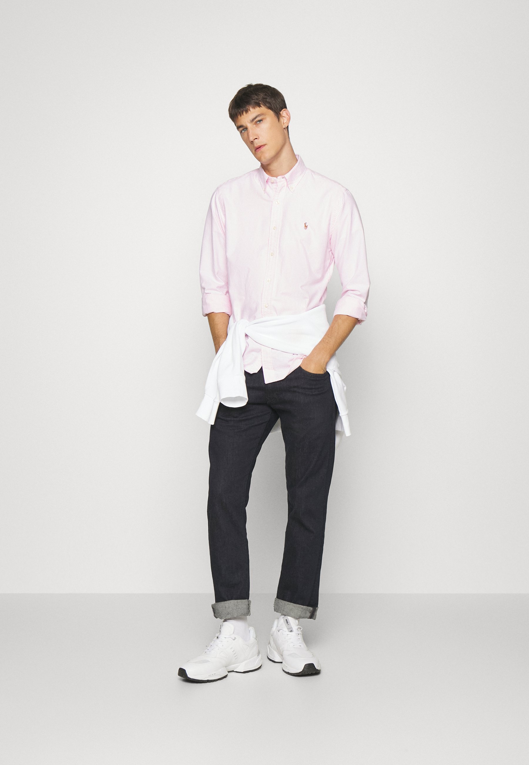 Polo Ralph Lauren LONG SLEEVE SPORT - Shirt - new rose/white/light pink