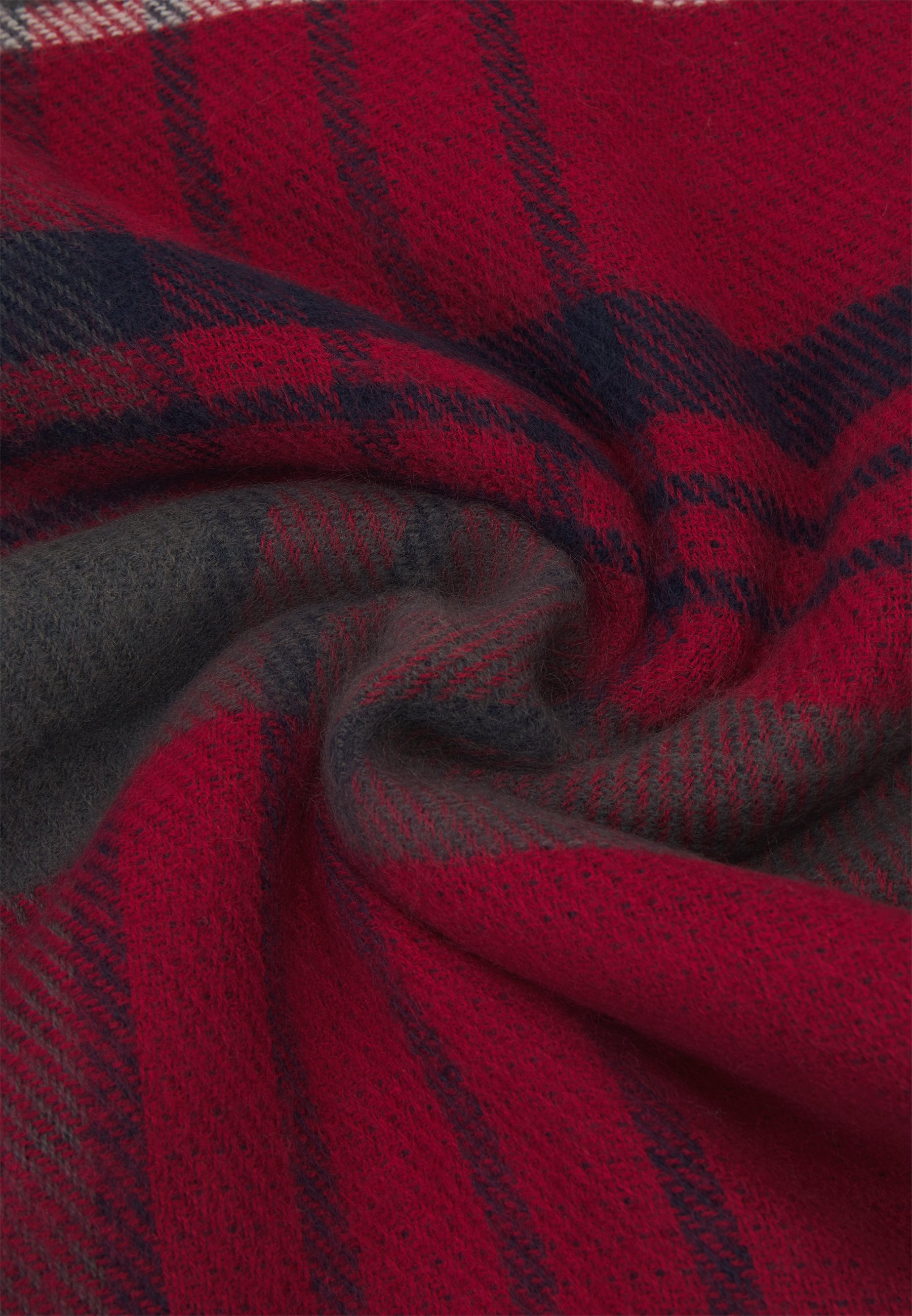 Vero Moda VMJADIA PONCHO - Cape - navy blazer checks/chili pepper-oatmeal/dark blue