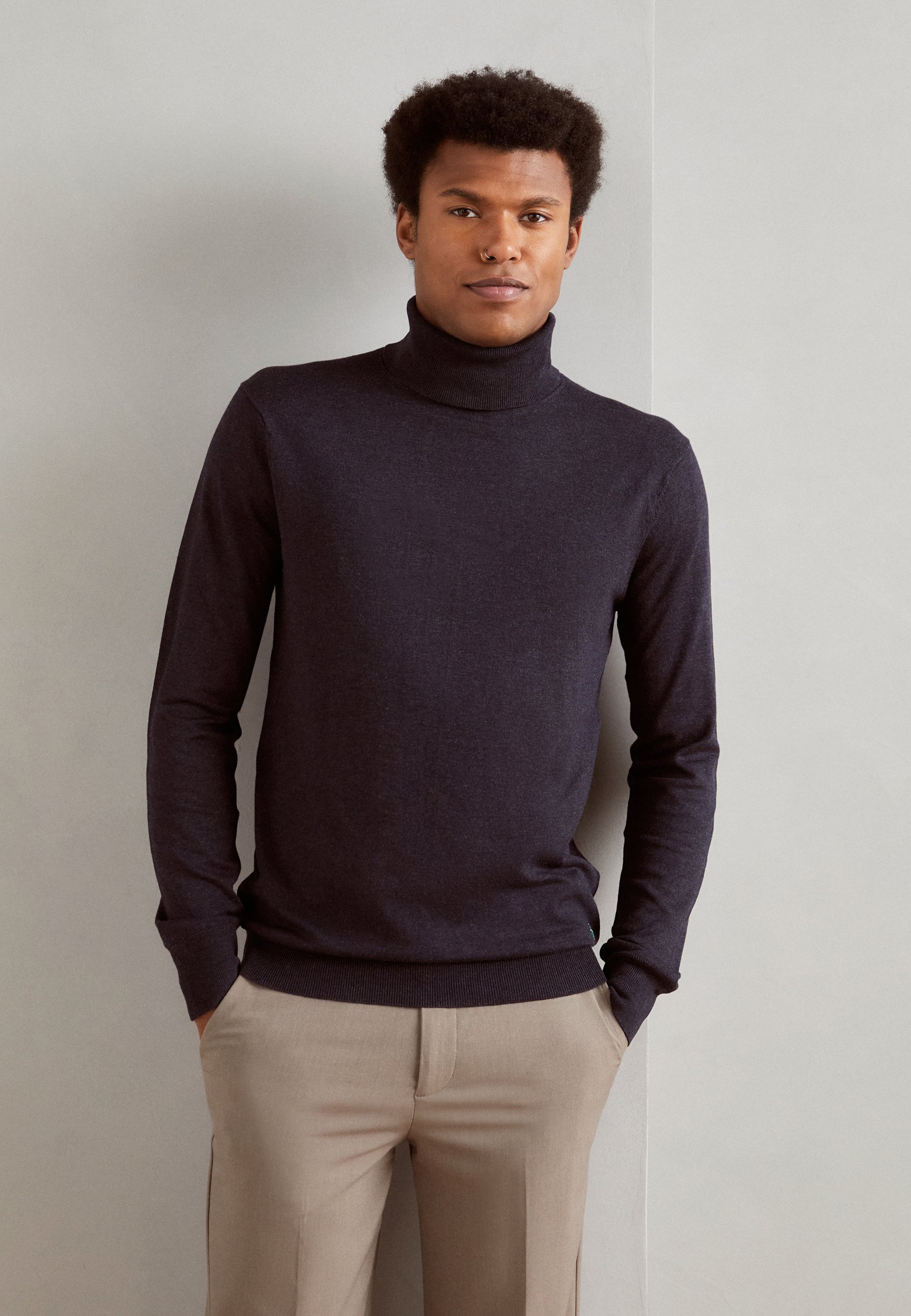 Scotch & Soda ESSENTIALS TURTLE  - Jumper - night/dark blue