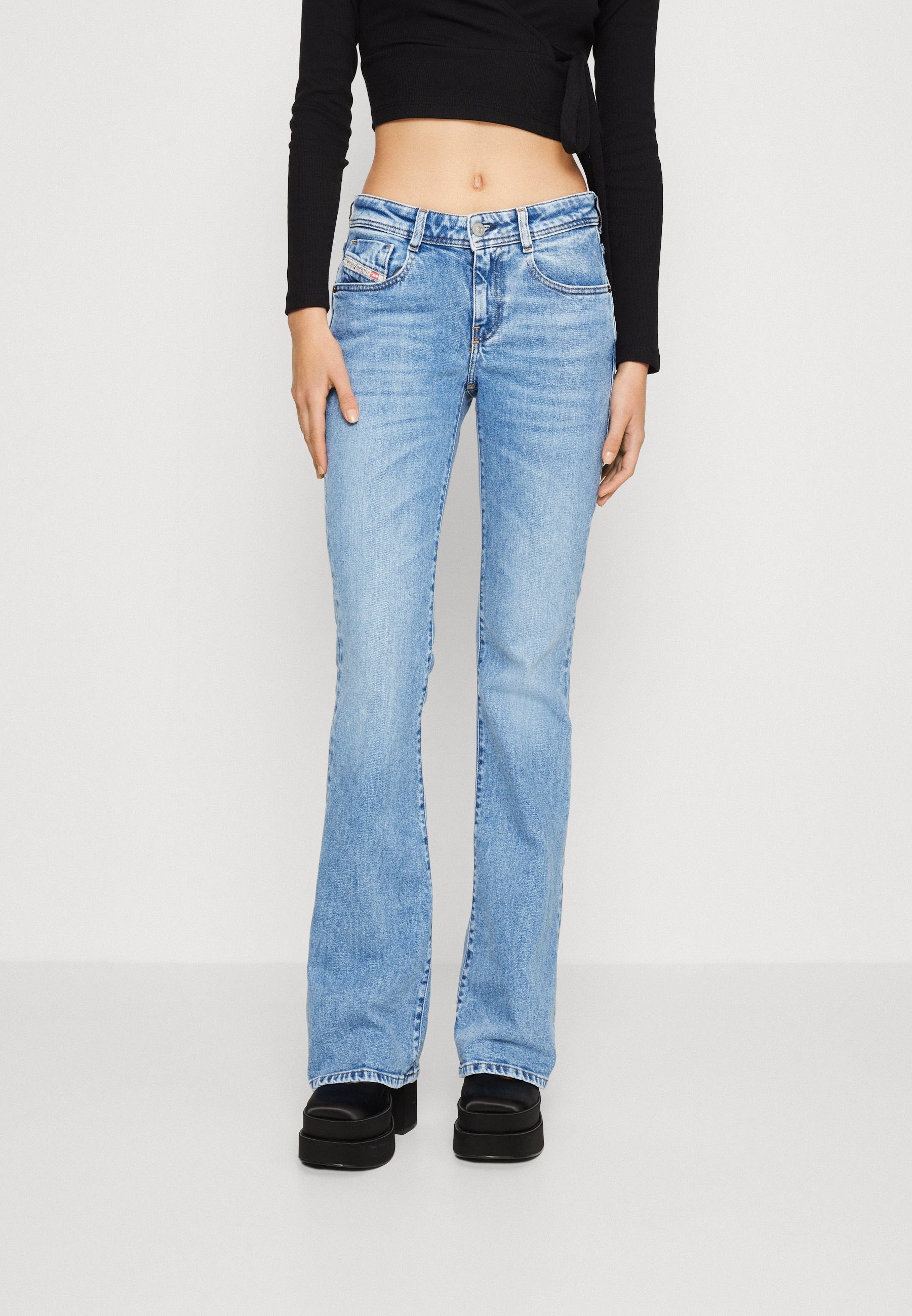 Diesel 1969 EBBEY - Flared Jeans - denim/blue denim
