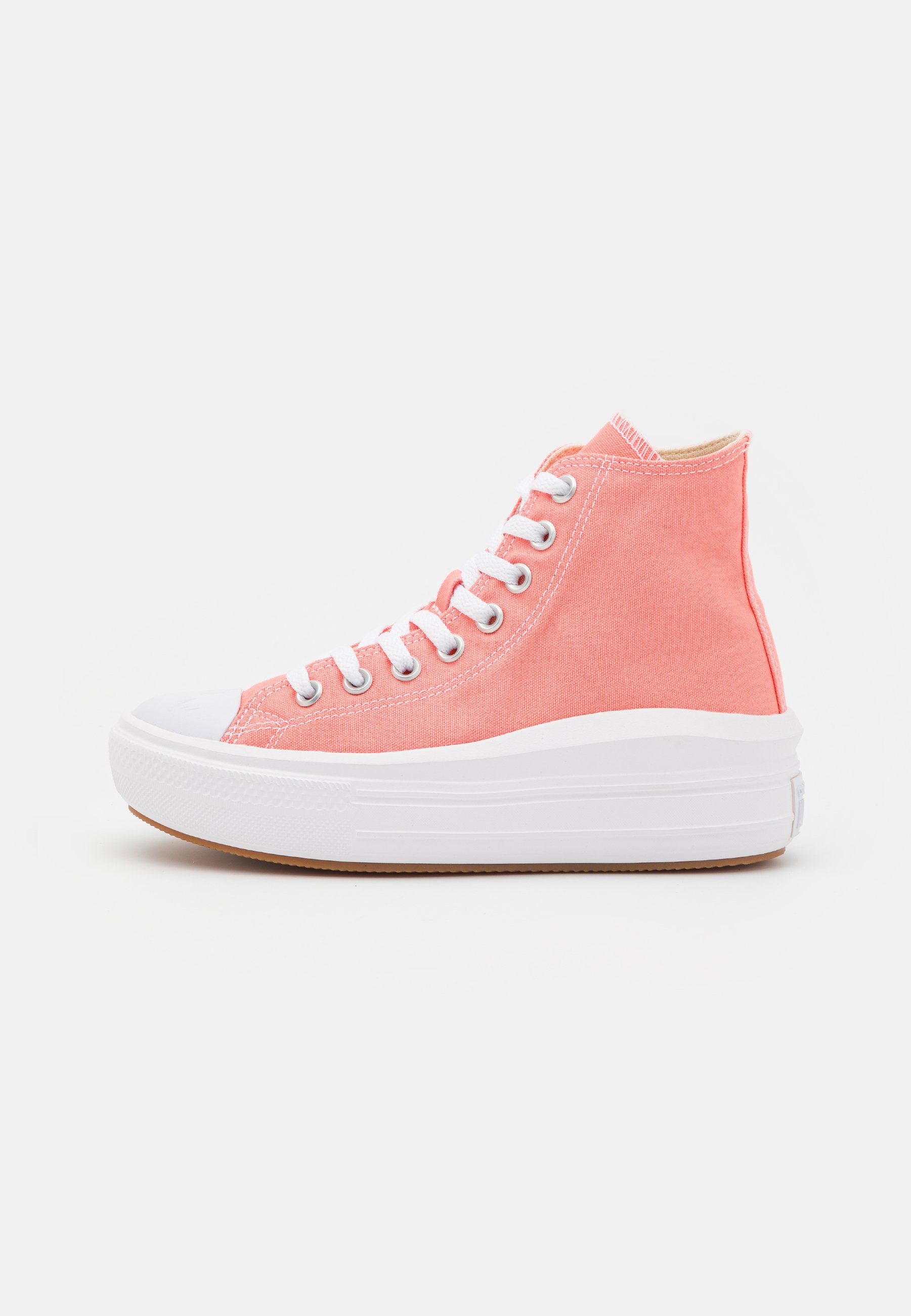 Converse CHUCK TAYLOR ALL STAR MOVE PLATFORM SEASONAL COLOR - High-top trainers - lawn flamingo/white/neon pink