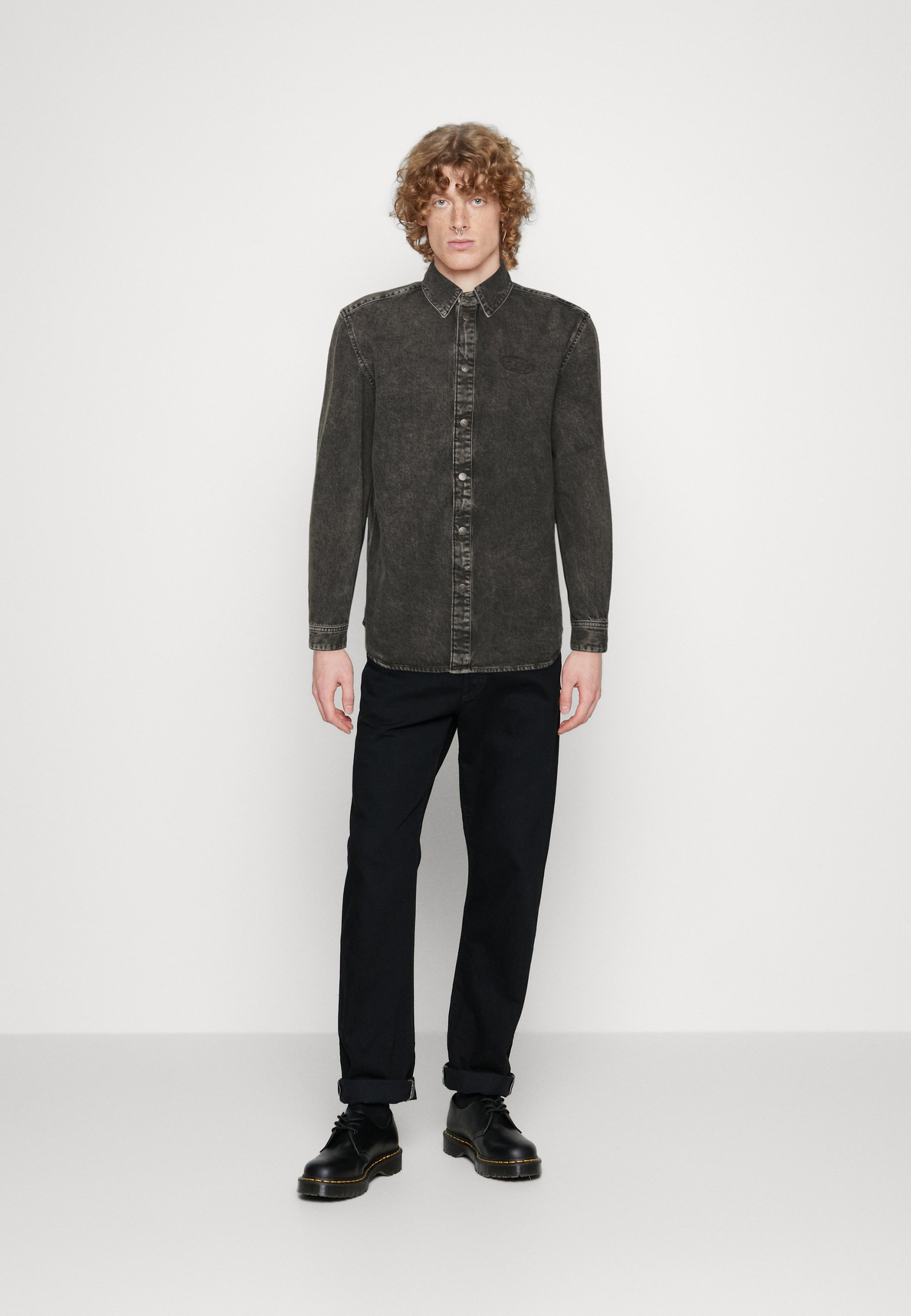 Diesel D-SIMPLY - Shirt - black/gray/black denim