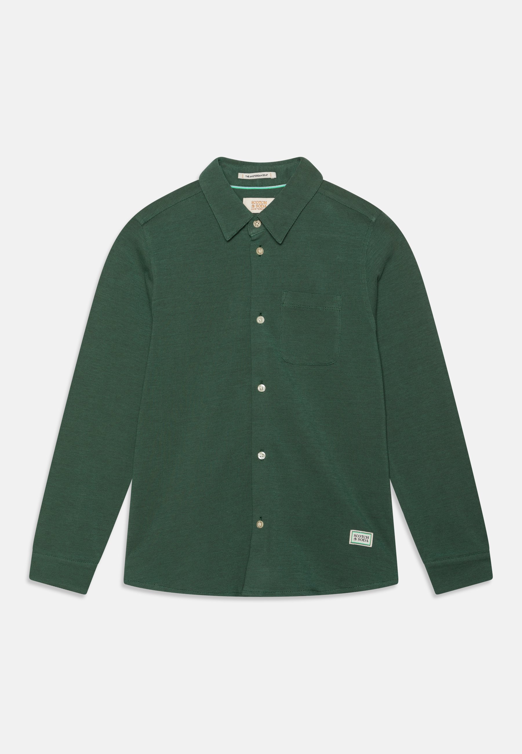 Scotch & Soda Shirt - forest green melange/khaki