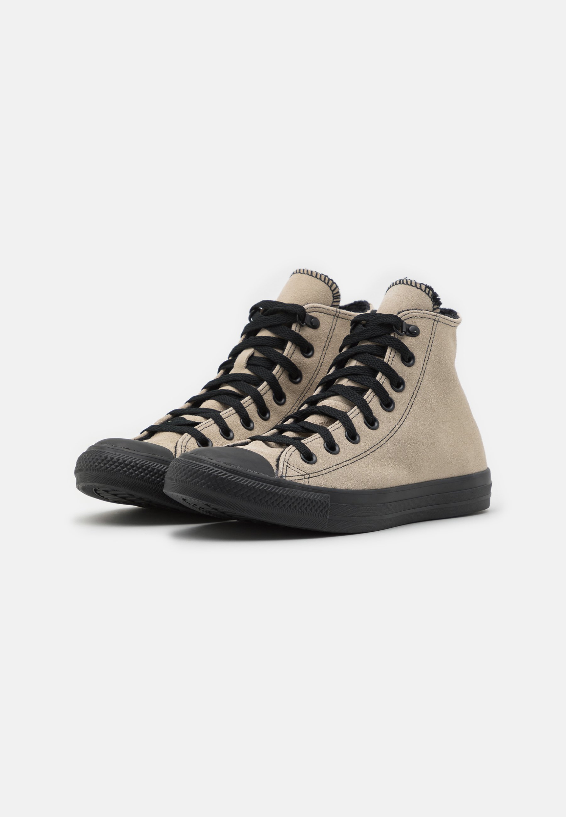 Converse CHUCK TAYLOR ALL STAR WARM ESSENTIALS UNISEX - High-top trainers - beach stone/black/beige