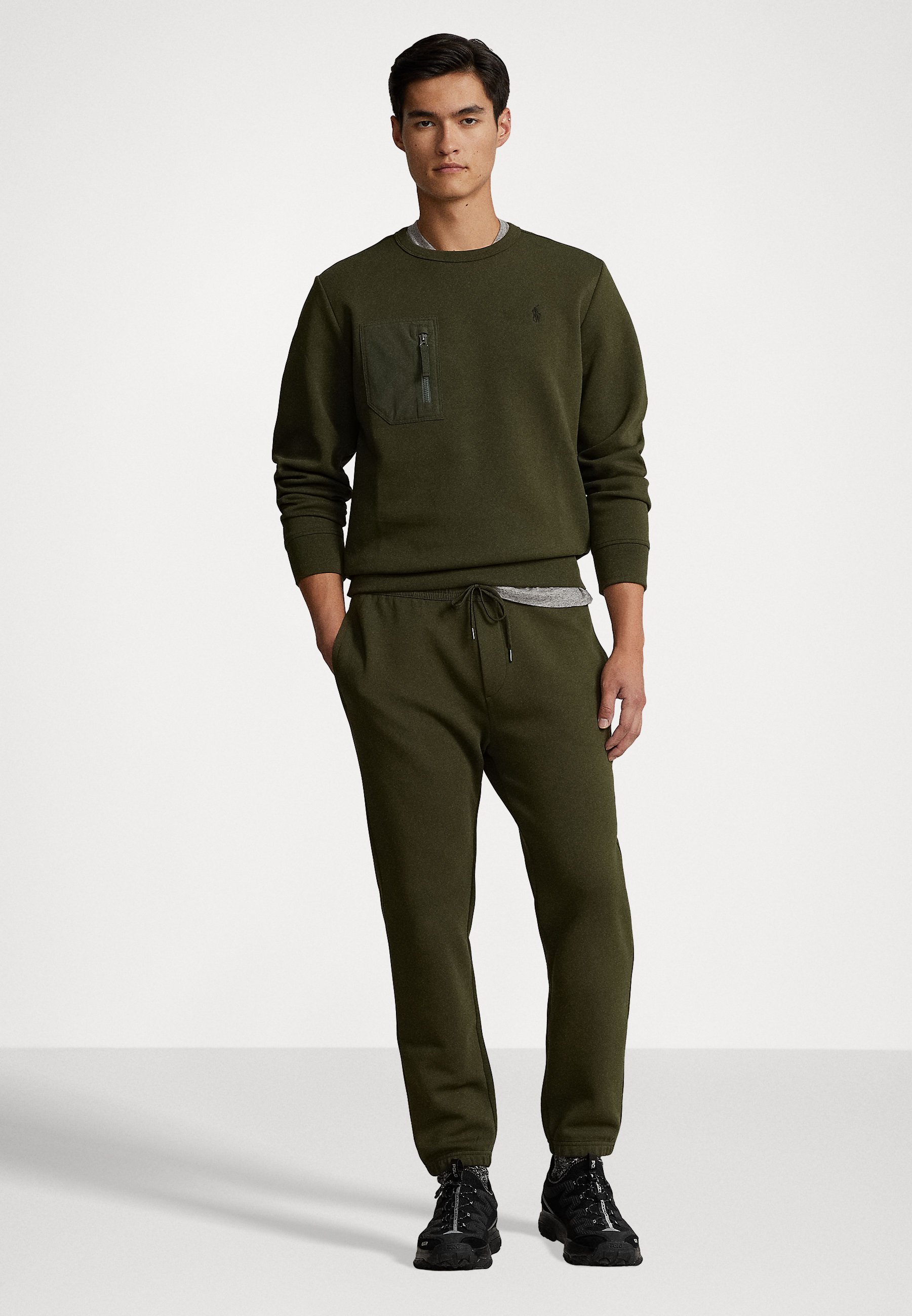 Polo Ralph Lauren LONG SLEEVE - Sweatshirt - company olive/olive