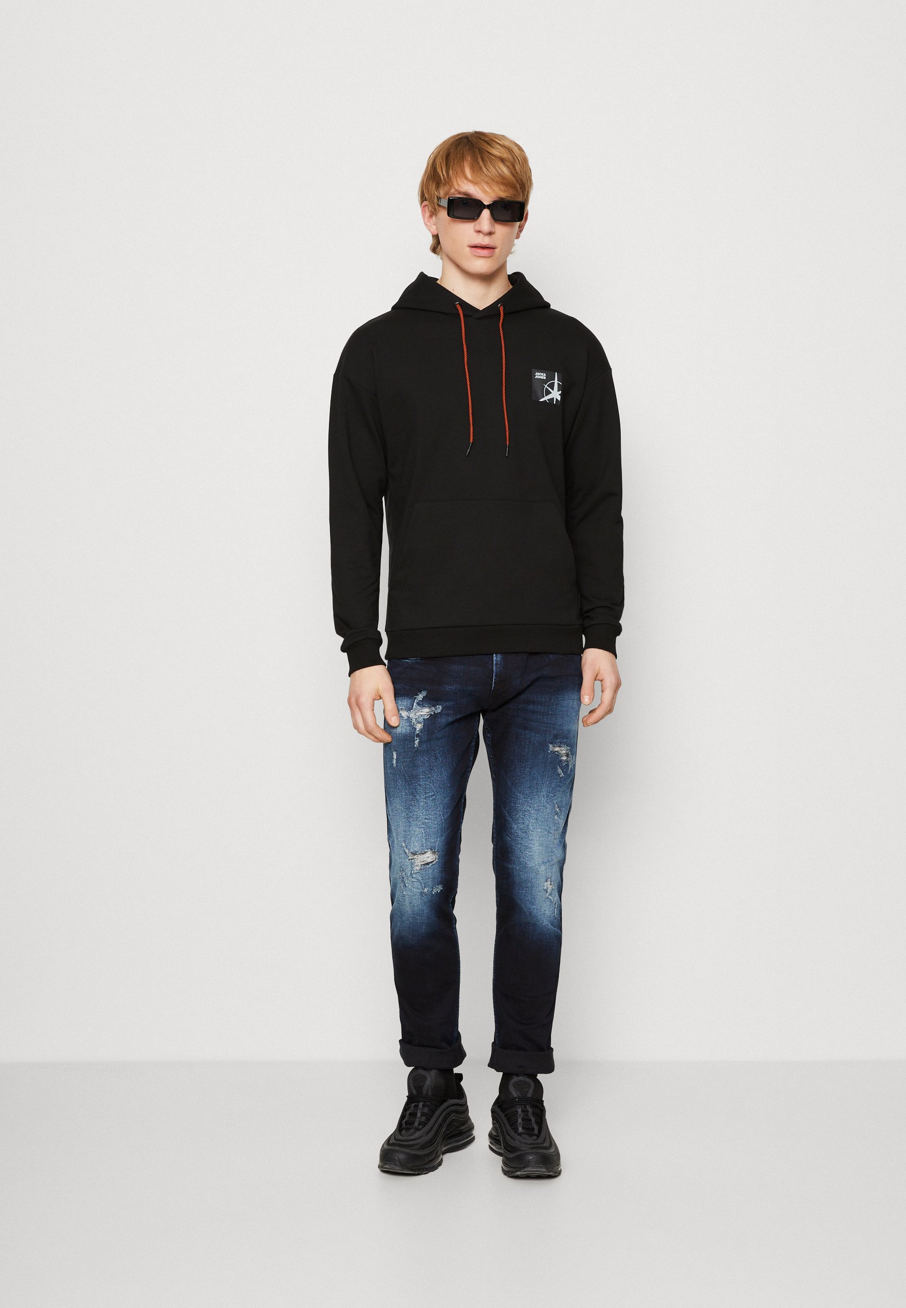 Jack &Jones JCOFILO HOOD - Hoodie - black