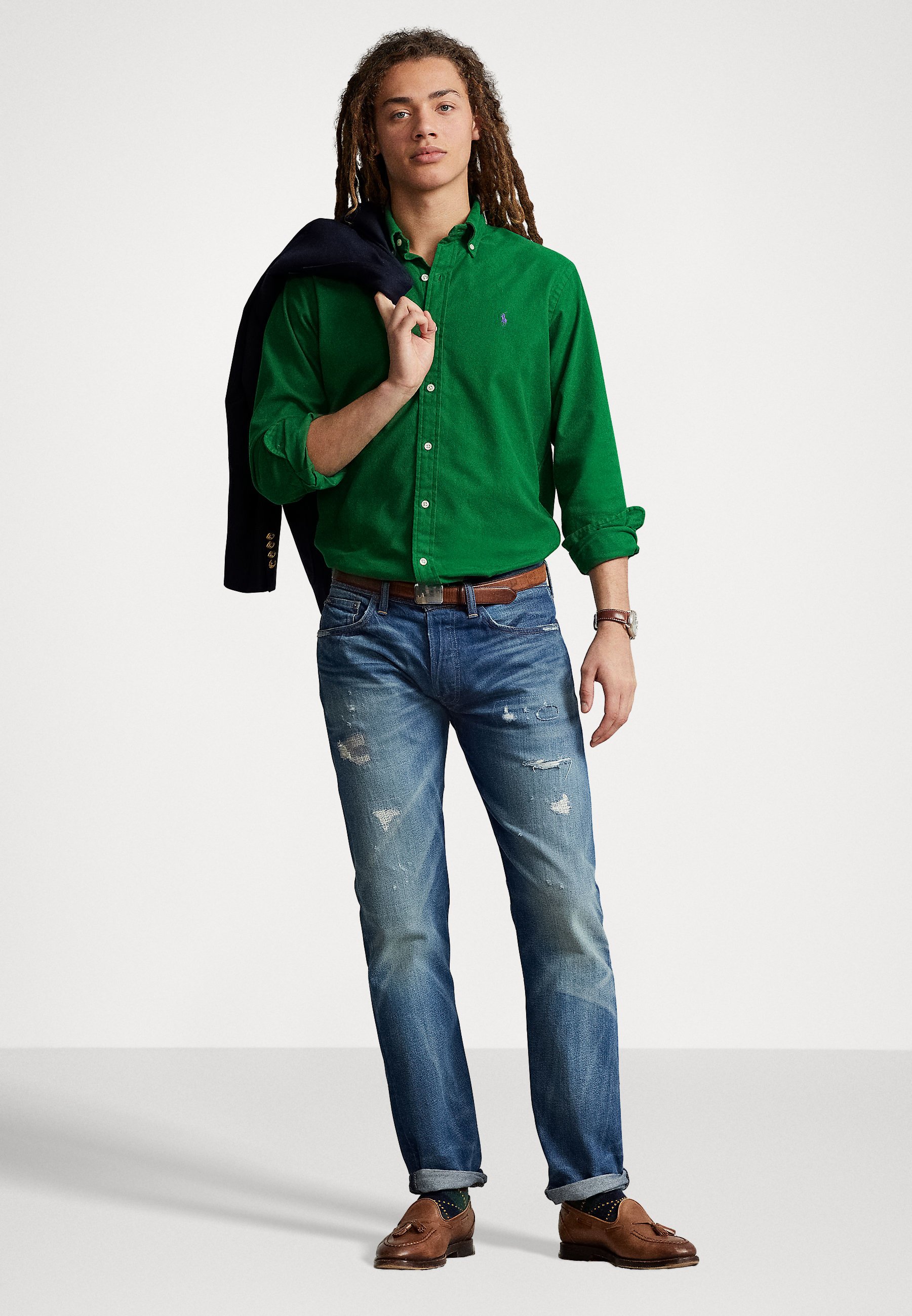 Polo Ralph Lauren LONG SLEEVE SPORT - Shirt - athletic green/green