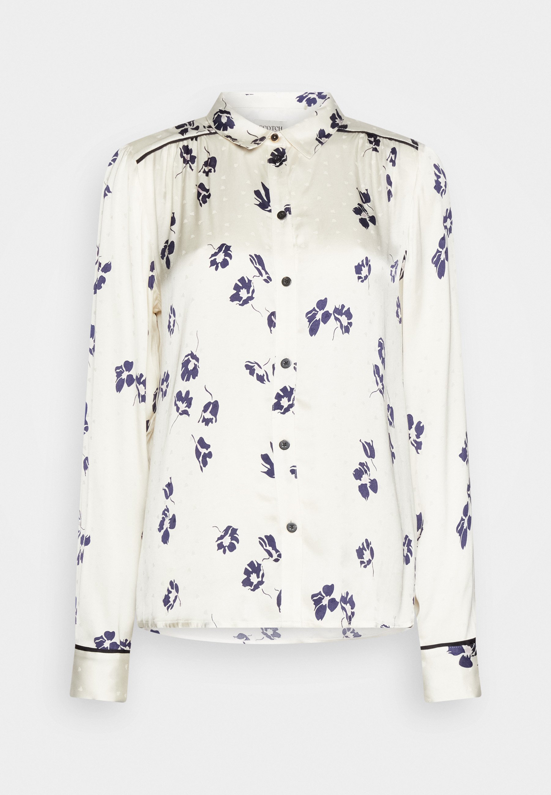 Scotch & Soda PIPING DETAIL - Button-down blouse - tulips/multi-coloured