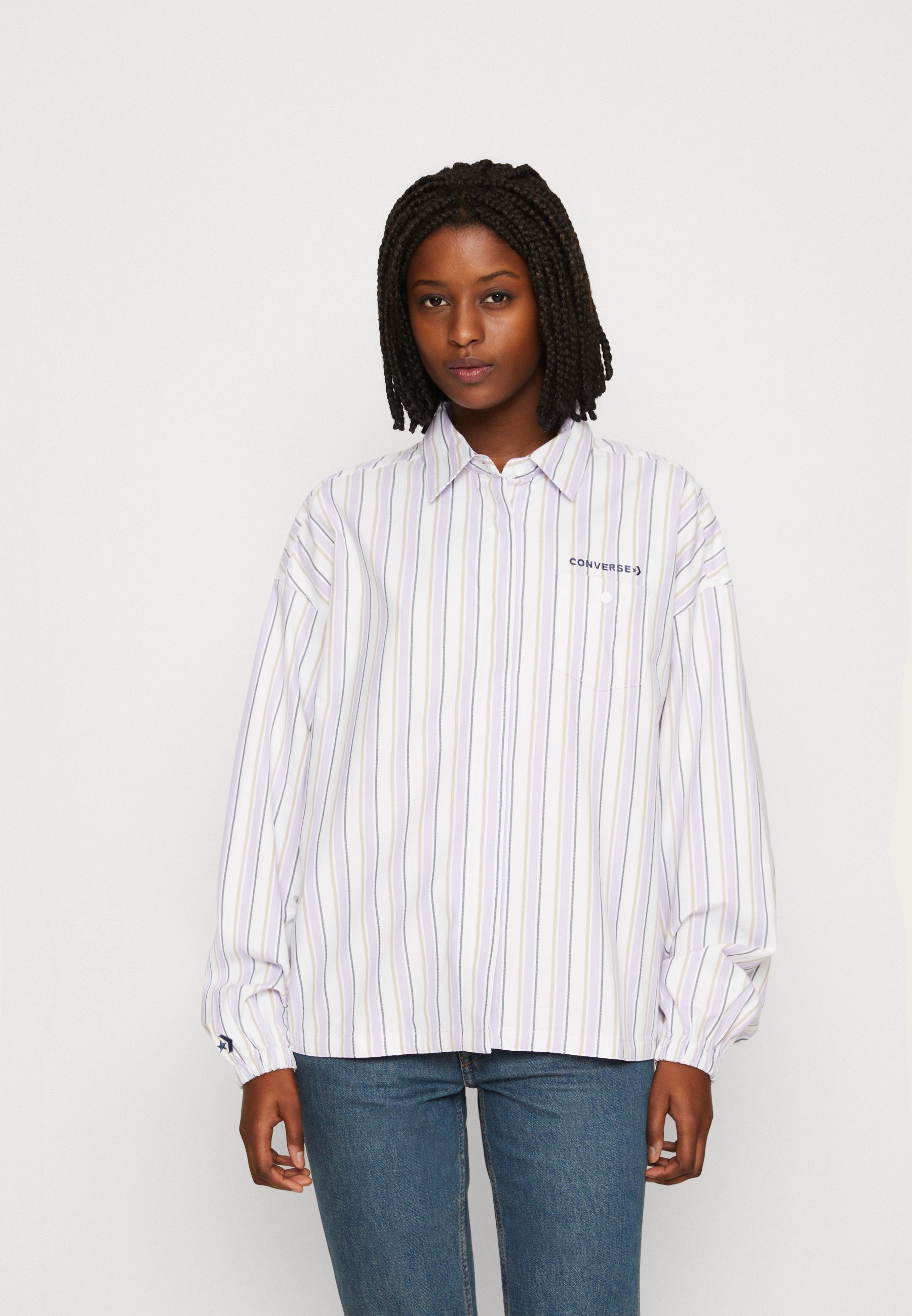 Converse LONG SLEEVE SHIRT - Button-down blouse - vapor violet/lilac