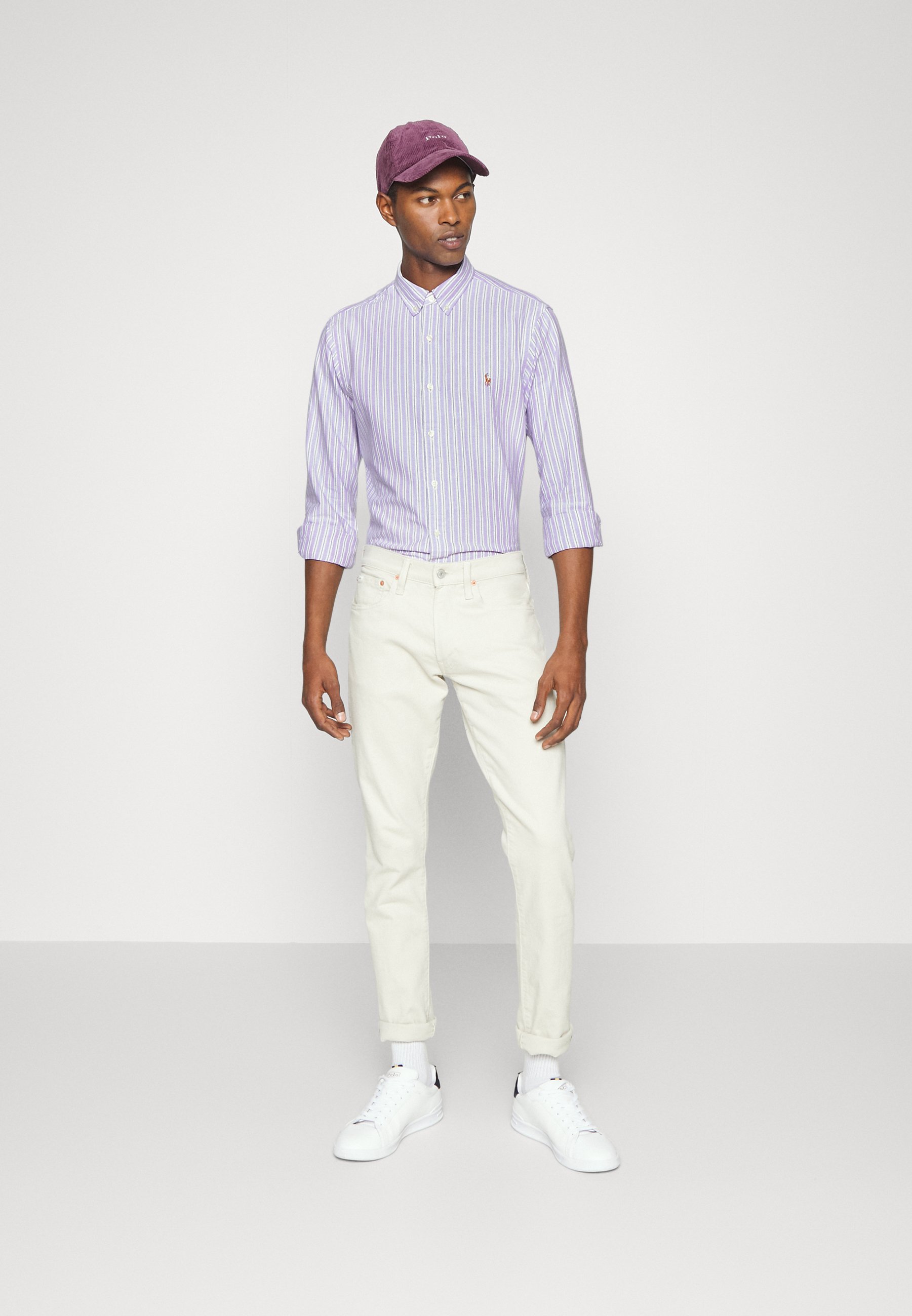 Polo Ralph Lauren LONG SLEEVE SHIRT - Shirt - cactus purple/navy multi/purple