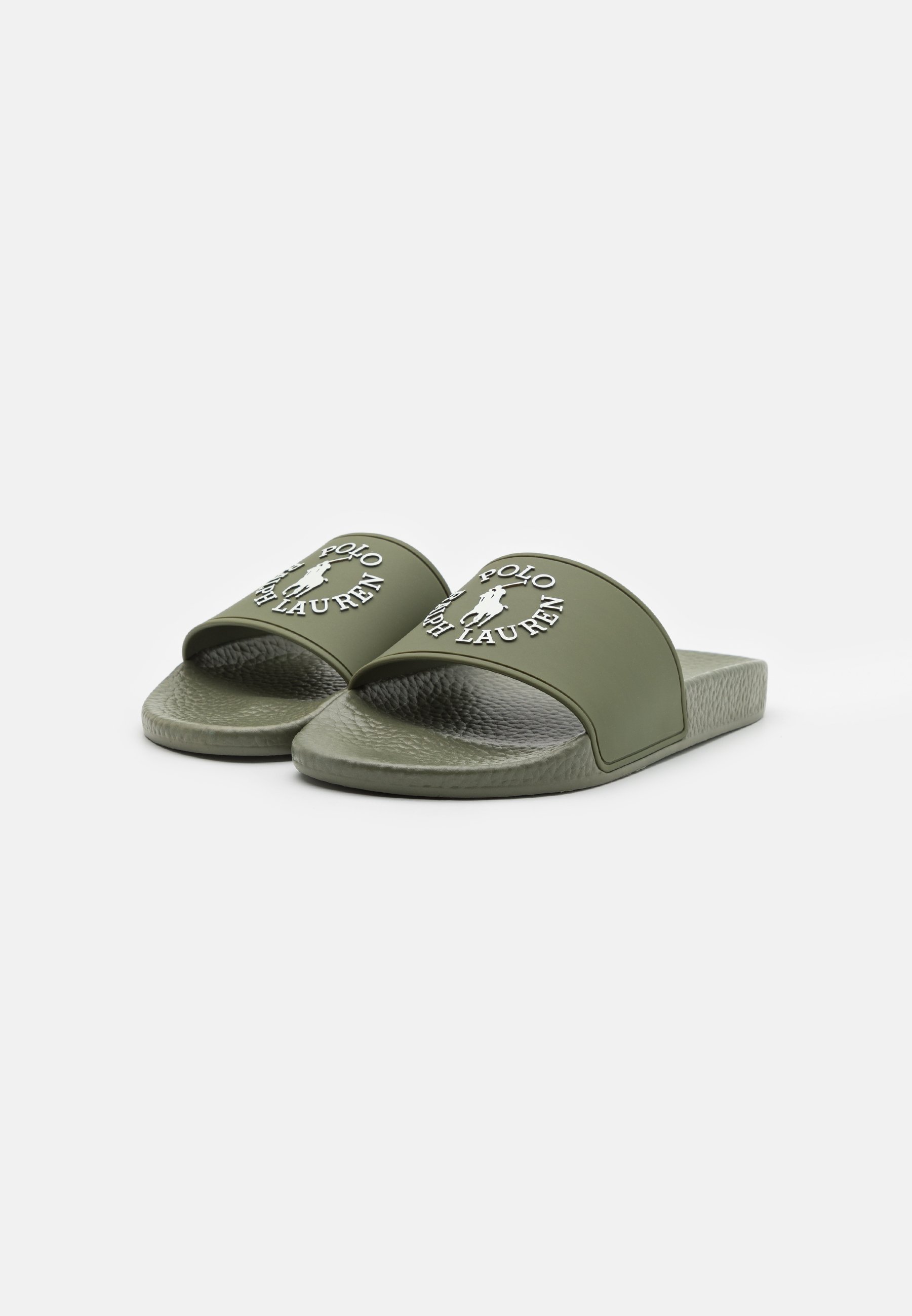 Polo Ralph Lauren SLIDE UNISEX - Mules - sage green/white/green