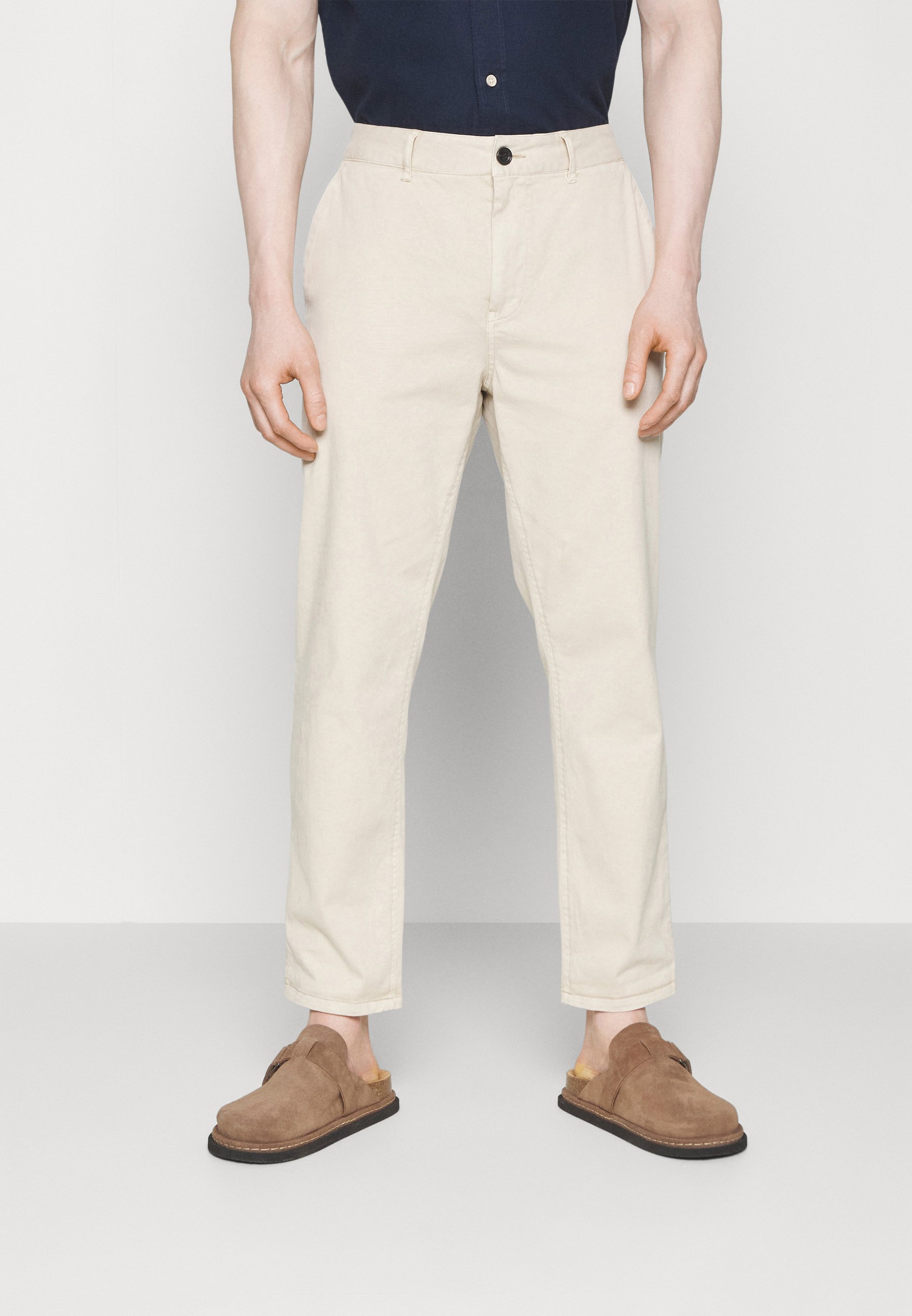 Scotch & Soda DRIFT GARMENT DYED STRETCH - Trousers - off white/off-white