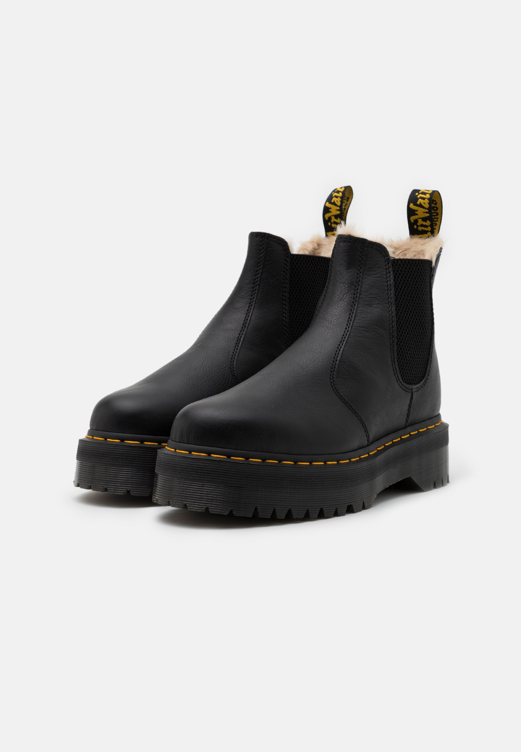 Dr. Martens 2976 QUAD - Platform ankle boots - black/natural/black