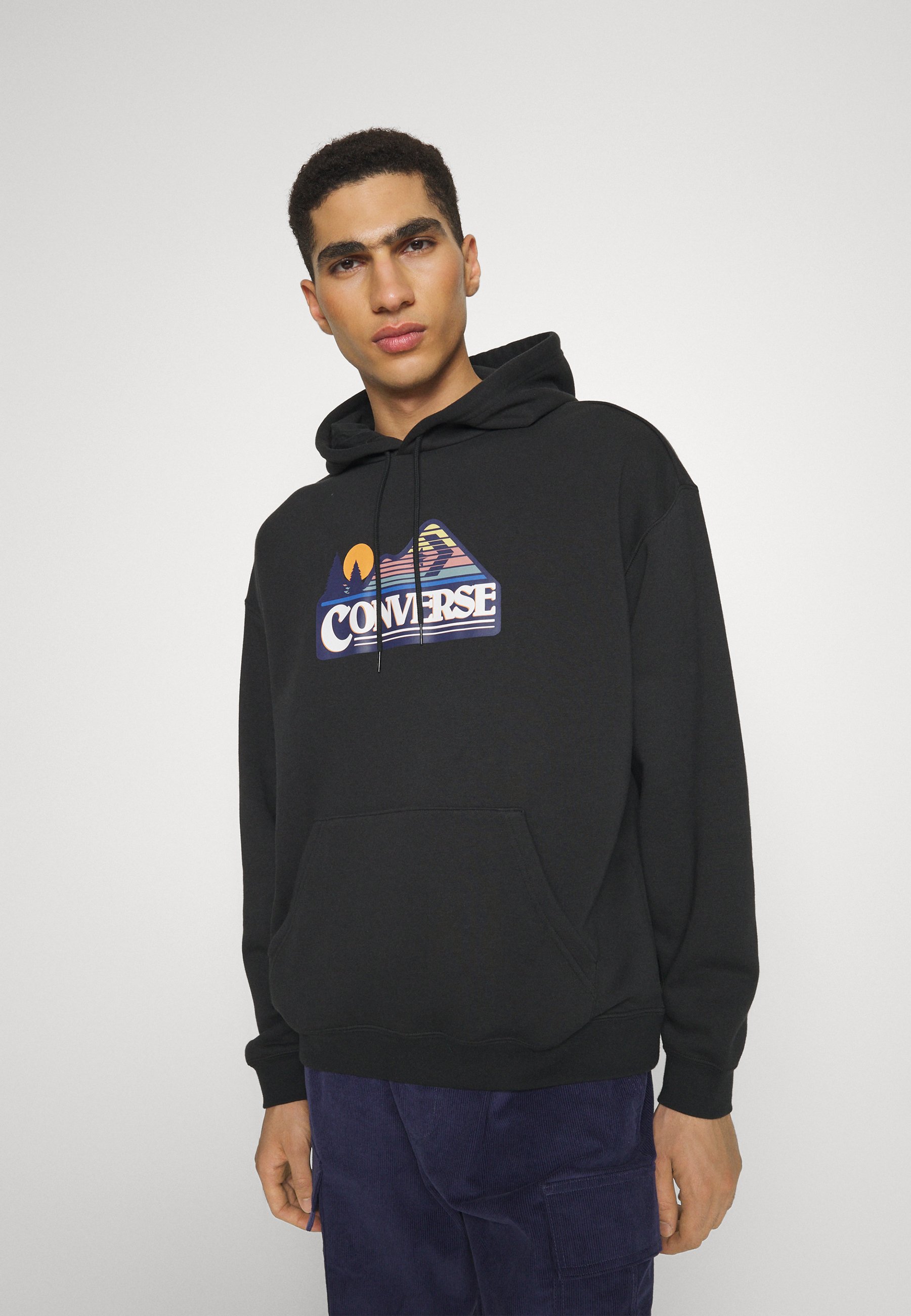 Converse ELEVATED LOGO GRAPHIC HOODIE - Sweatshirt - black