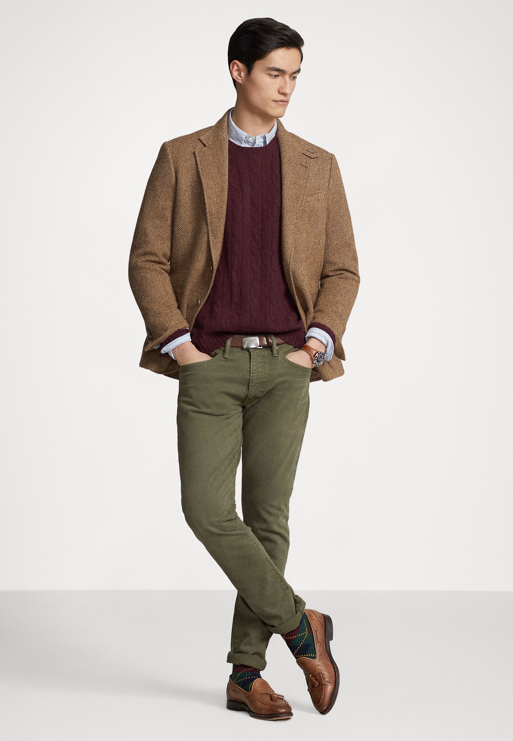 Polo Ralph Lauren SULLIVAN 5 POCKET - Slim fit jeans - armadillo/dark green
