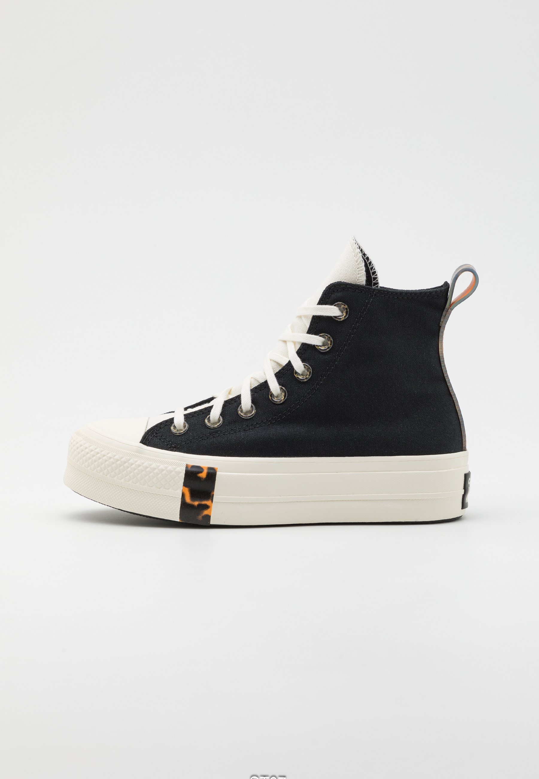 Converse CHUCK TAYLOR ALL STAR LIFT PLATFORM TORTOISE - High-top trainers - black/egret/tawny owl/black