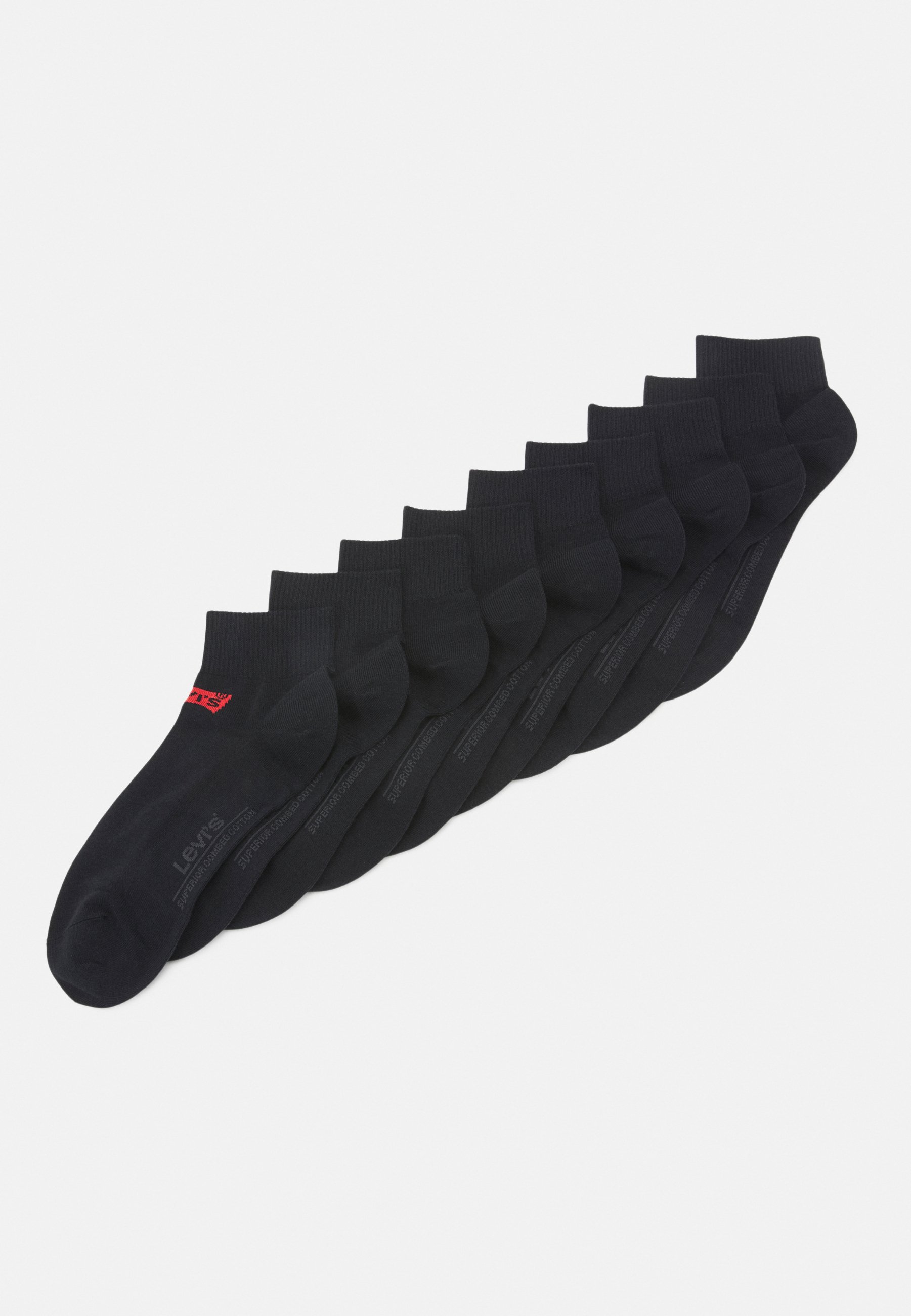 Levi's® MID CUT BATWING LOGO 9 PACK - Socks - jet black/black