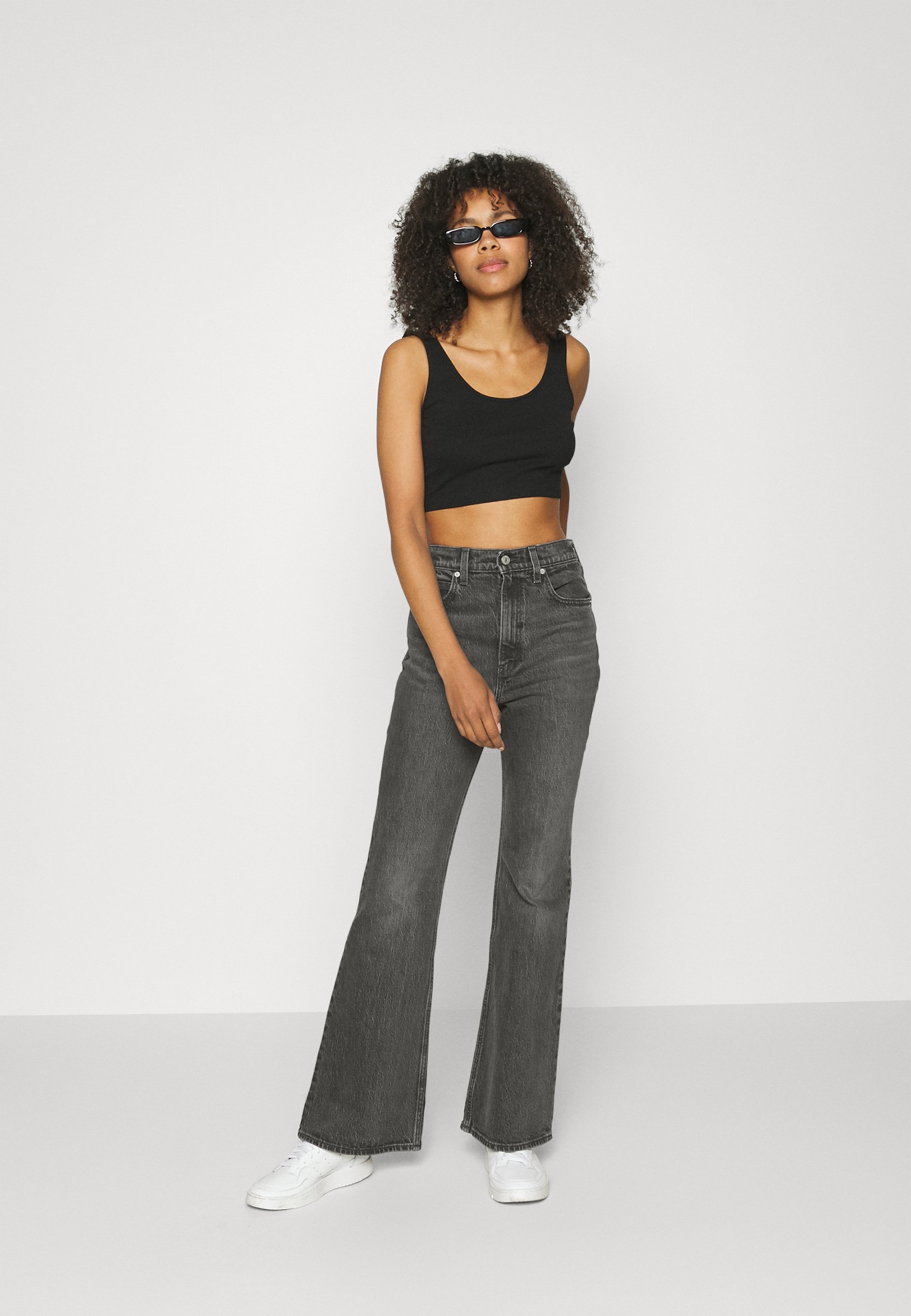 Levi's® 70S HIGH FLARE - Flared Jeans - black denim