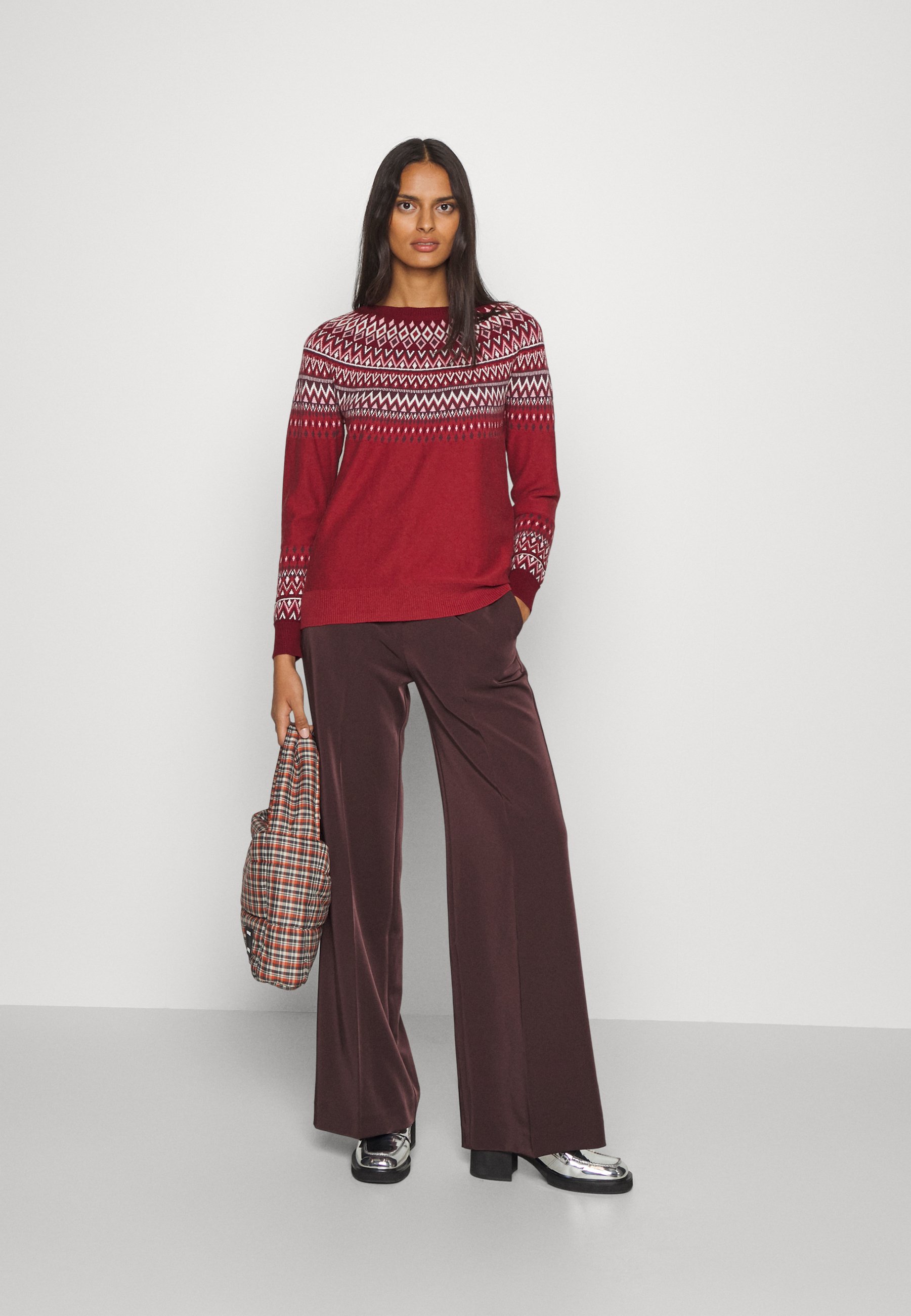 Esprit F SUS JACQUARD - Jumper - terracotta/red