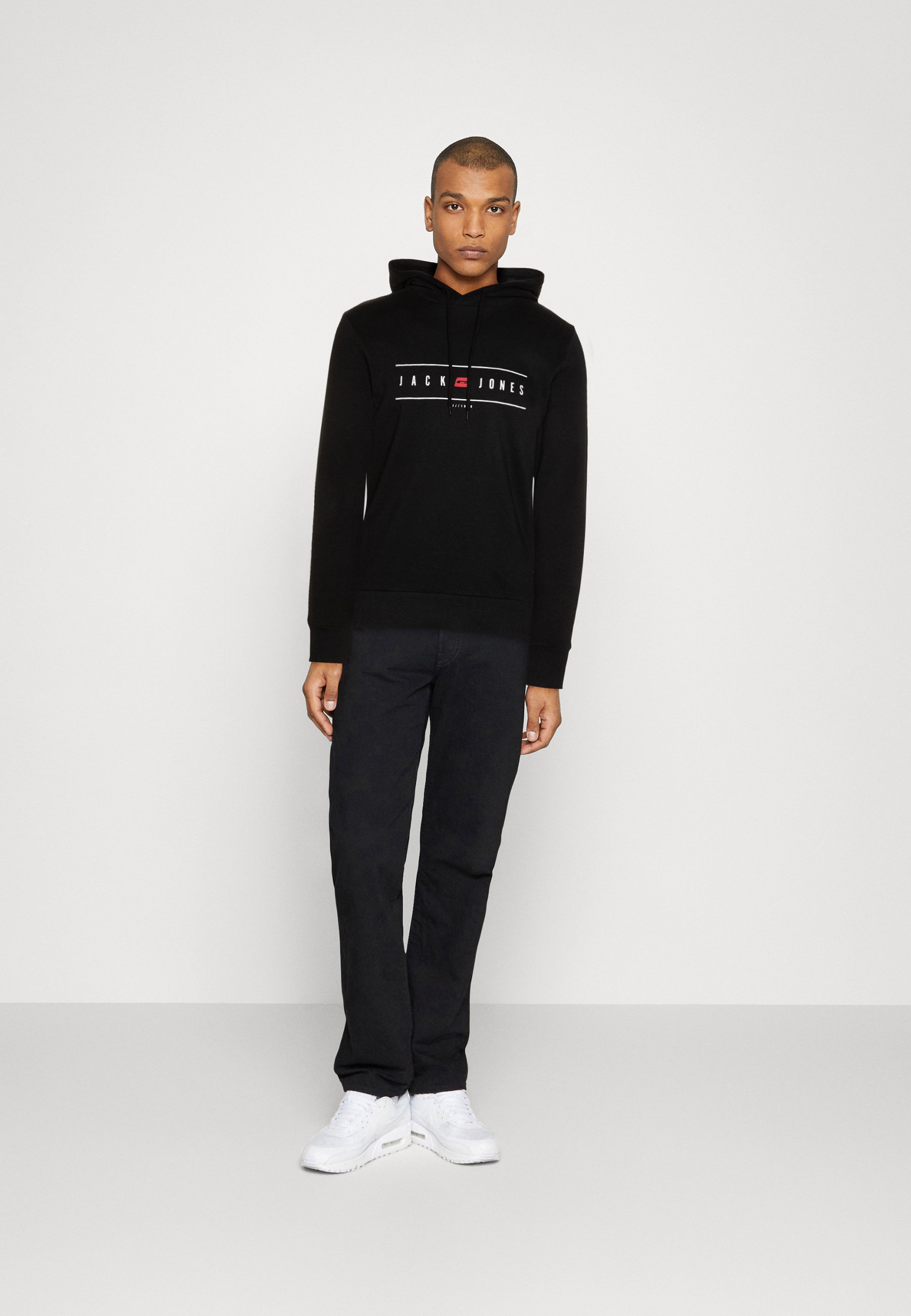 Jack &Jones JJELLIOT LOGO HOOD - Sweatshirt - black