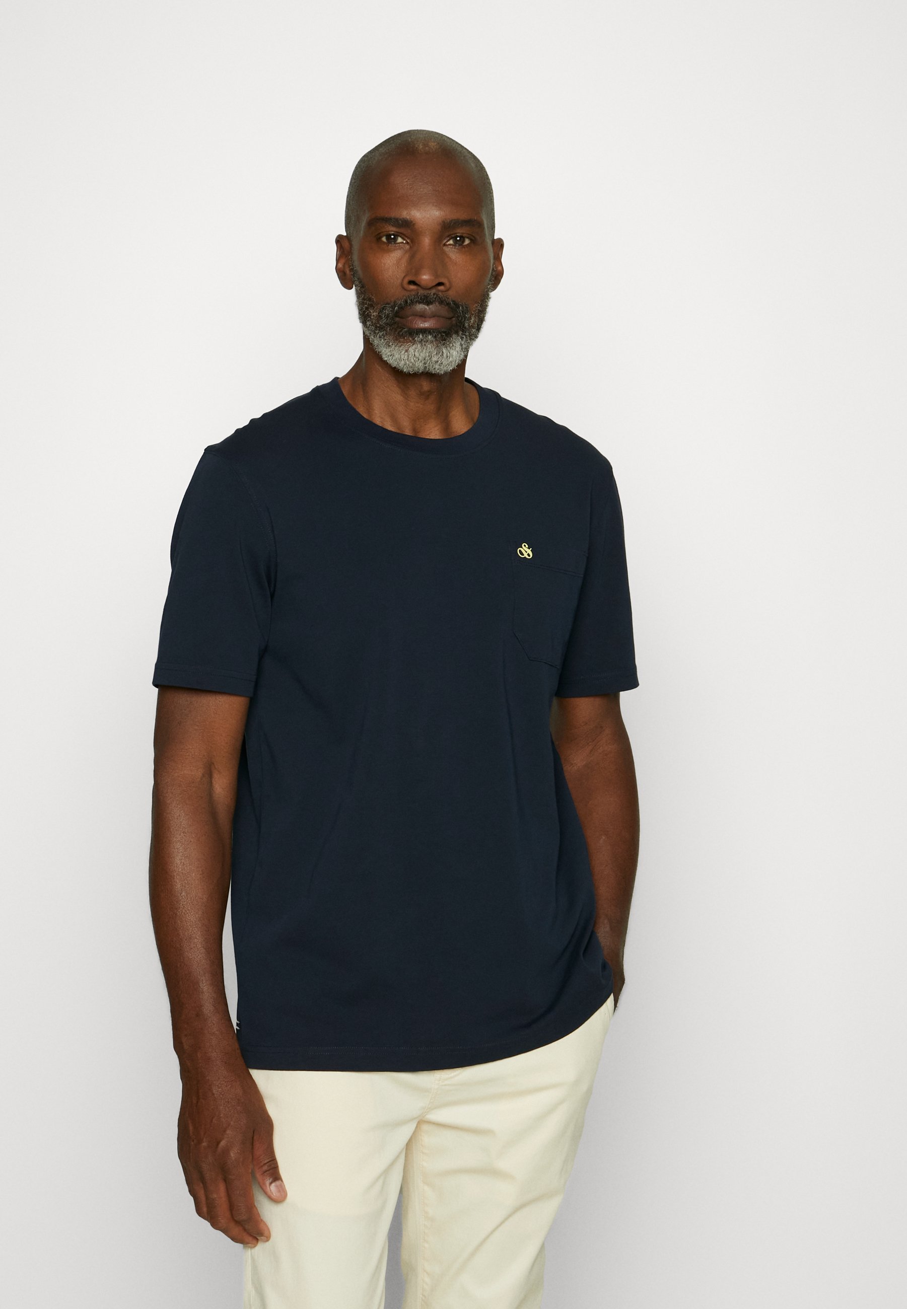 Scotch & Soda CHEST POCKET  - Basic T-shirt - night/dark blue