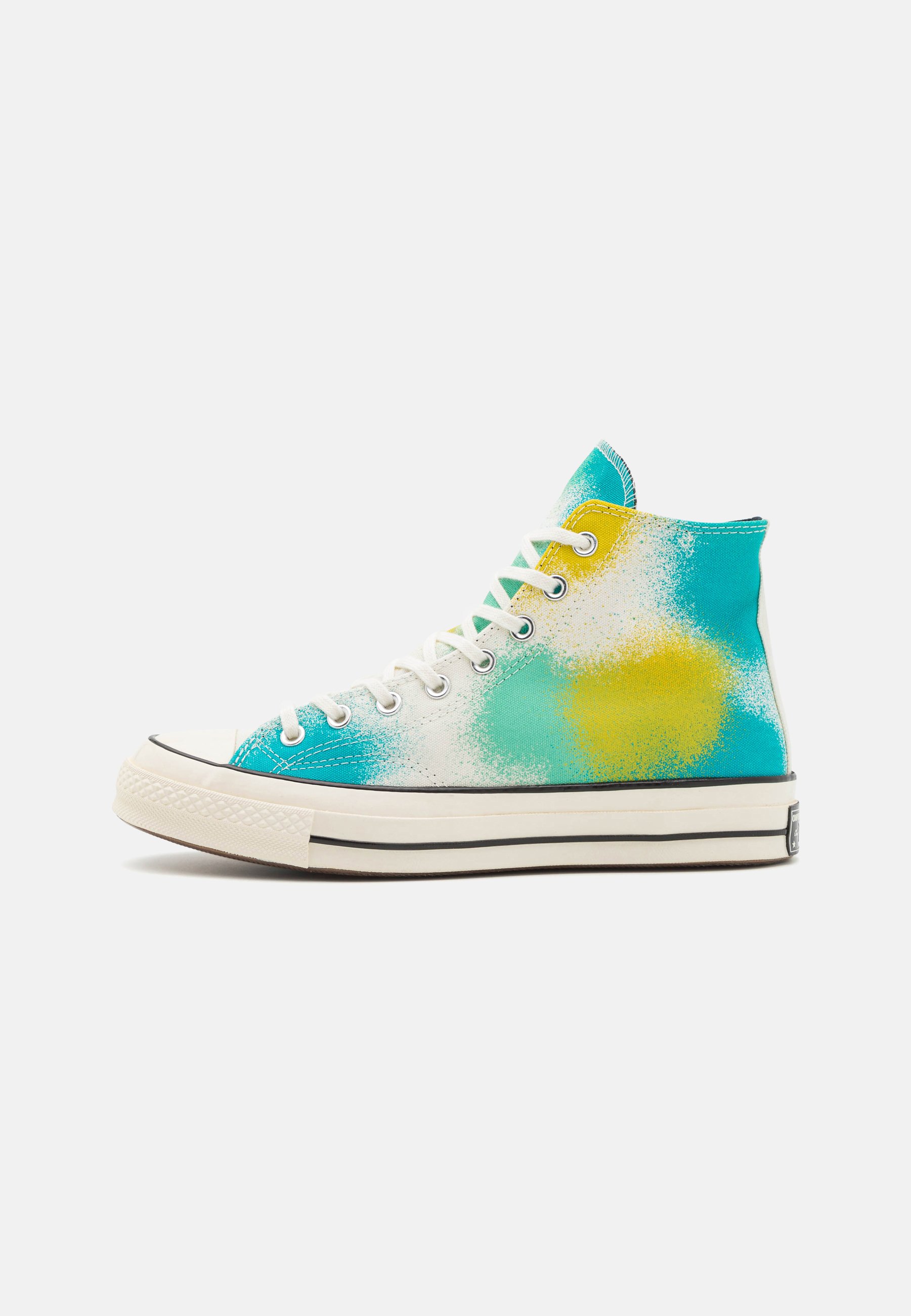 Converse CHUCK 70 SPRAY PAINT UNISEX - High-top trainers - egret/cyber teal/bright bud/white
