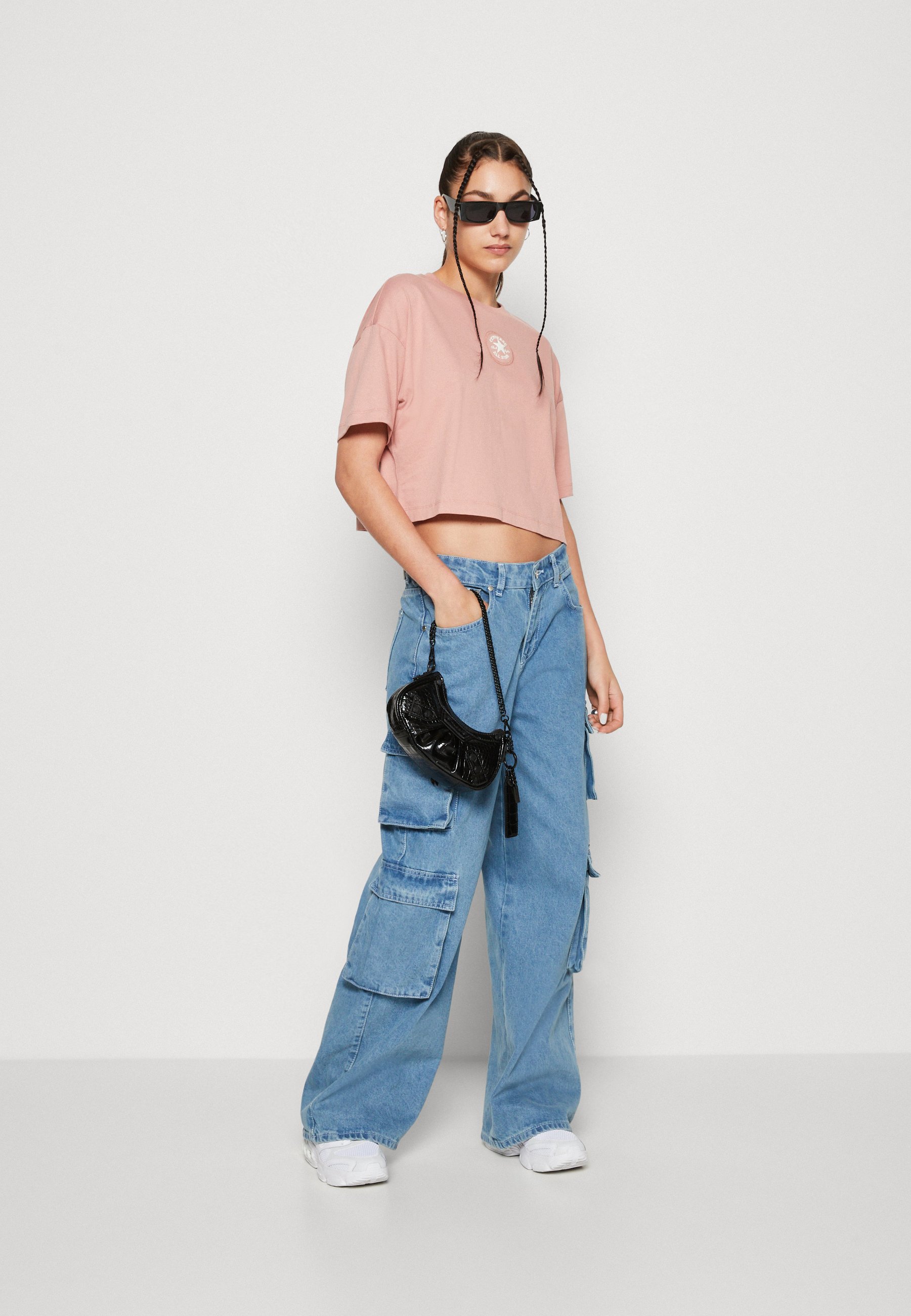 Converse CHUCK TAYLOR BOXY TEE - Print T-shirt - canyon dusk/pink