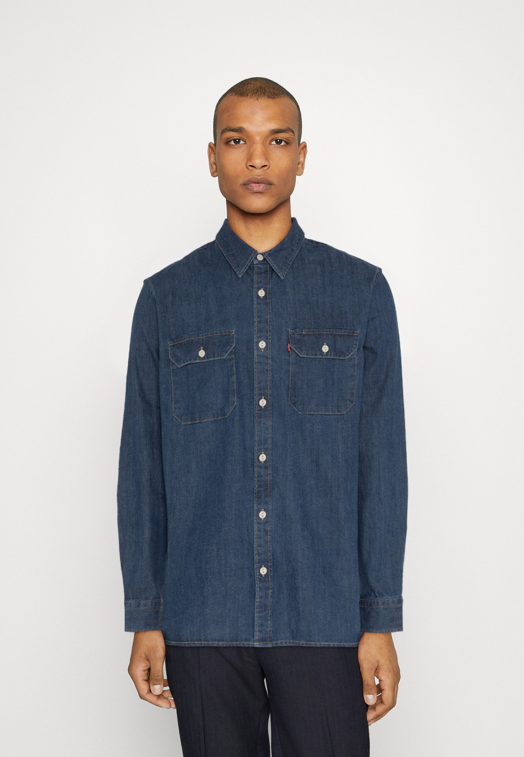 Levi's® JACKSON WORKER - Shirt - sterling dark/dark-blue denim